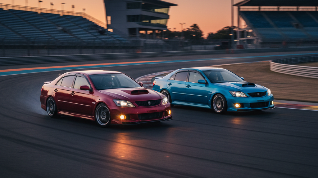 Editorial, photo-realistic HERO for an automotive daily news article titled "Toyota TRD Aurion Supercharged Performance Review – Daily Car News (2026-