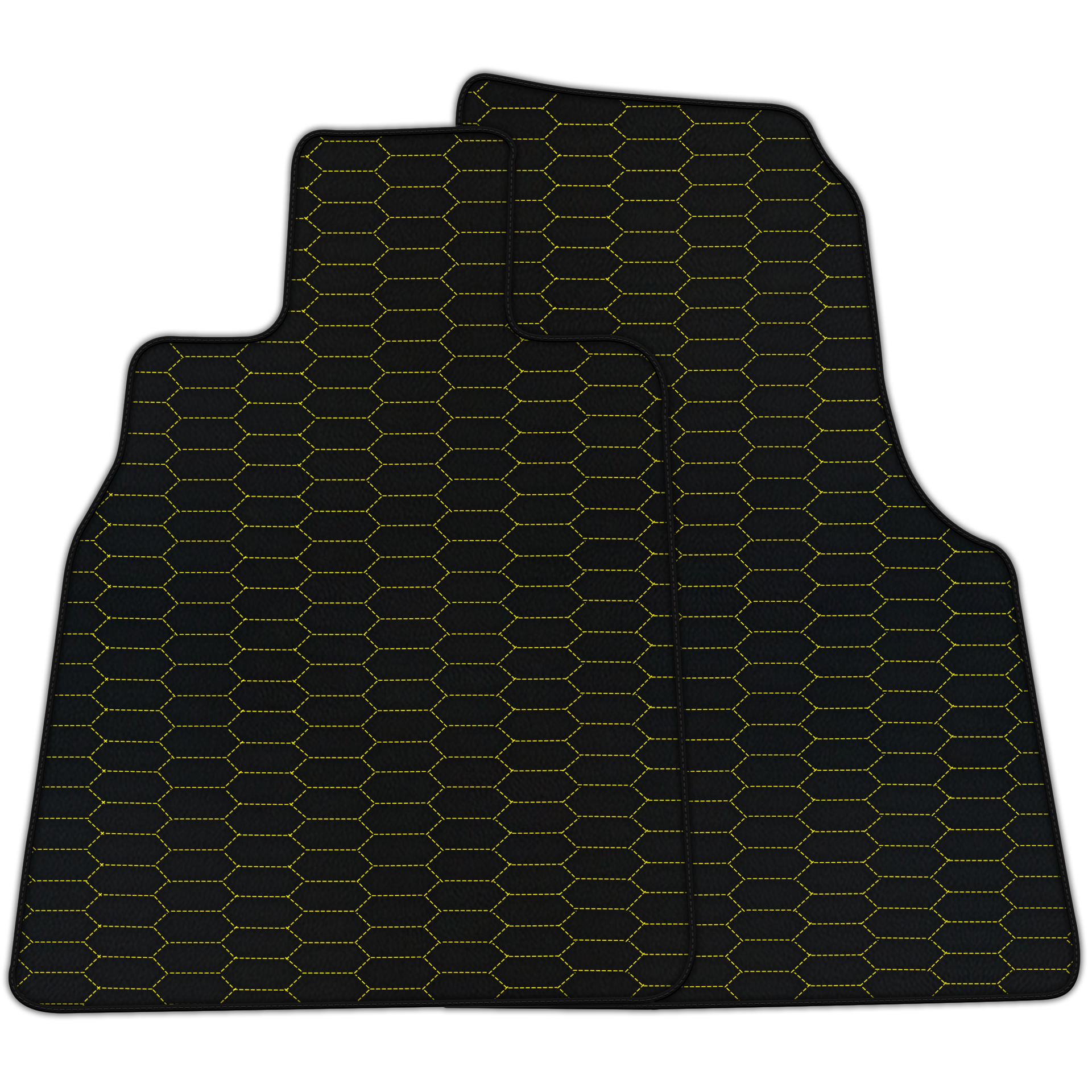 Customizable Leather Floor Mats with Raptor Hex Pattern for Chevrolet Corvette C8 (2020-2024)