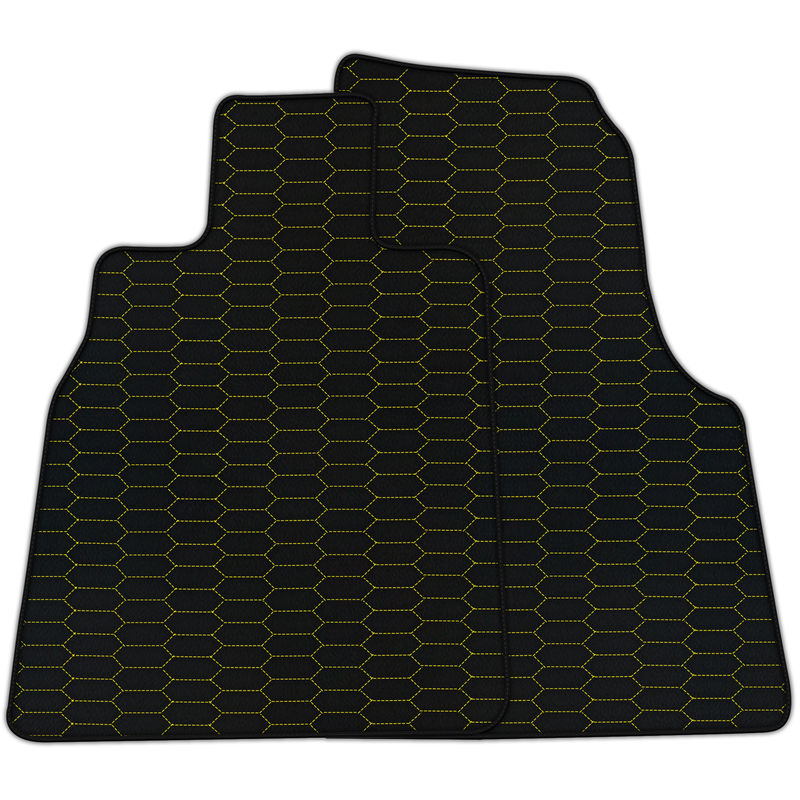 Customizable Leather Floor Mats with Raptor Hex Pattern for Chevrolet Corvette C8 (2020-2024)