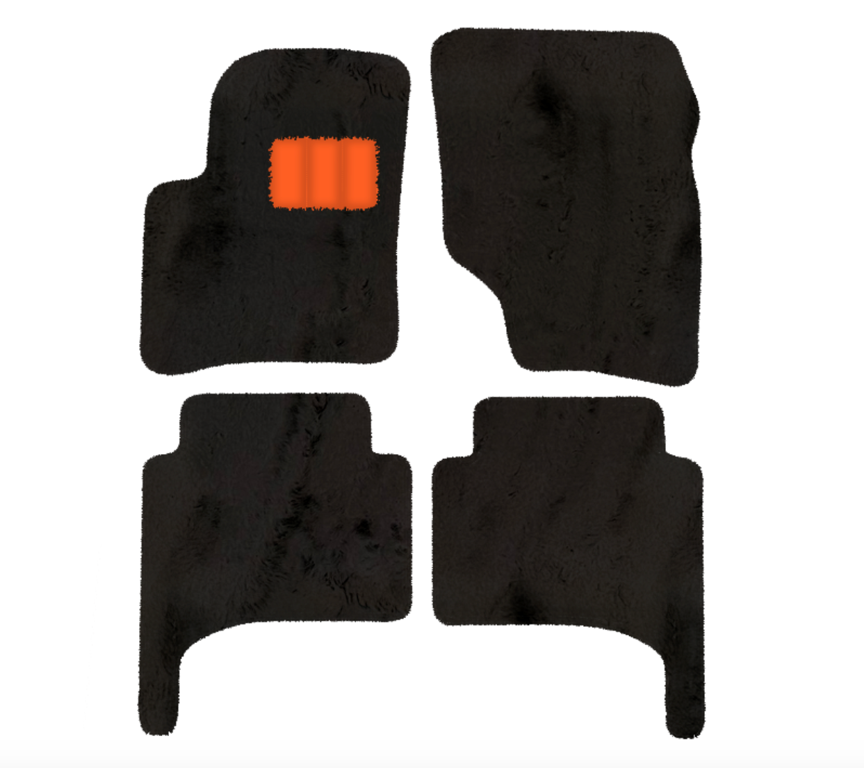 Sheepskin Floor Mats for Porsche Cayenne (2003-2010) - Sheepskin Length, Various Color Options - AutoWin