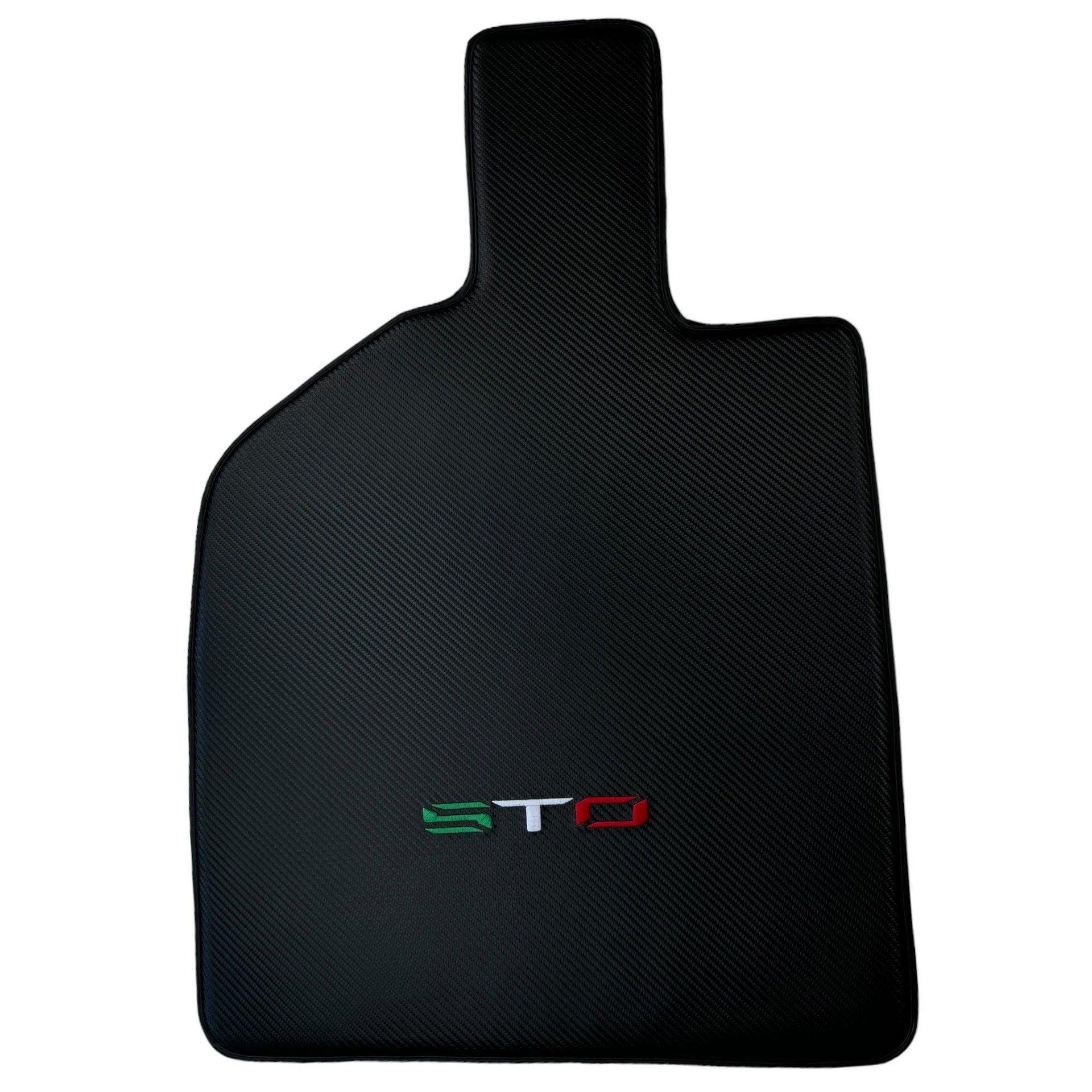 Carbon Fiber Black Floor Mats for Lamborghini Huracan STO - AutoWin
