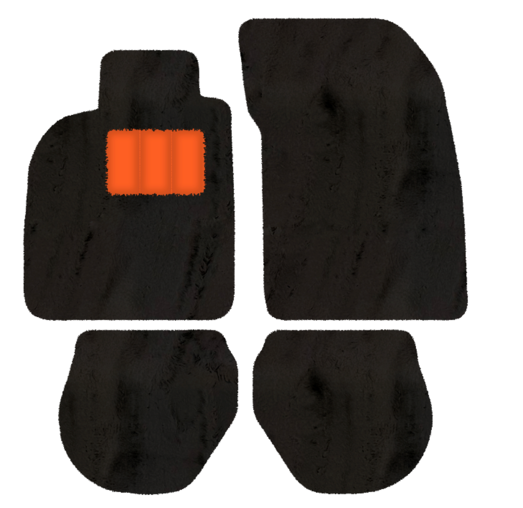 Tapis de voiture noirs pour Porsche 993 (1994-1998) avec - AutoWin