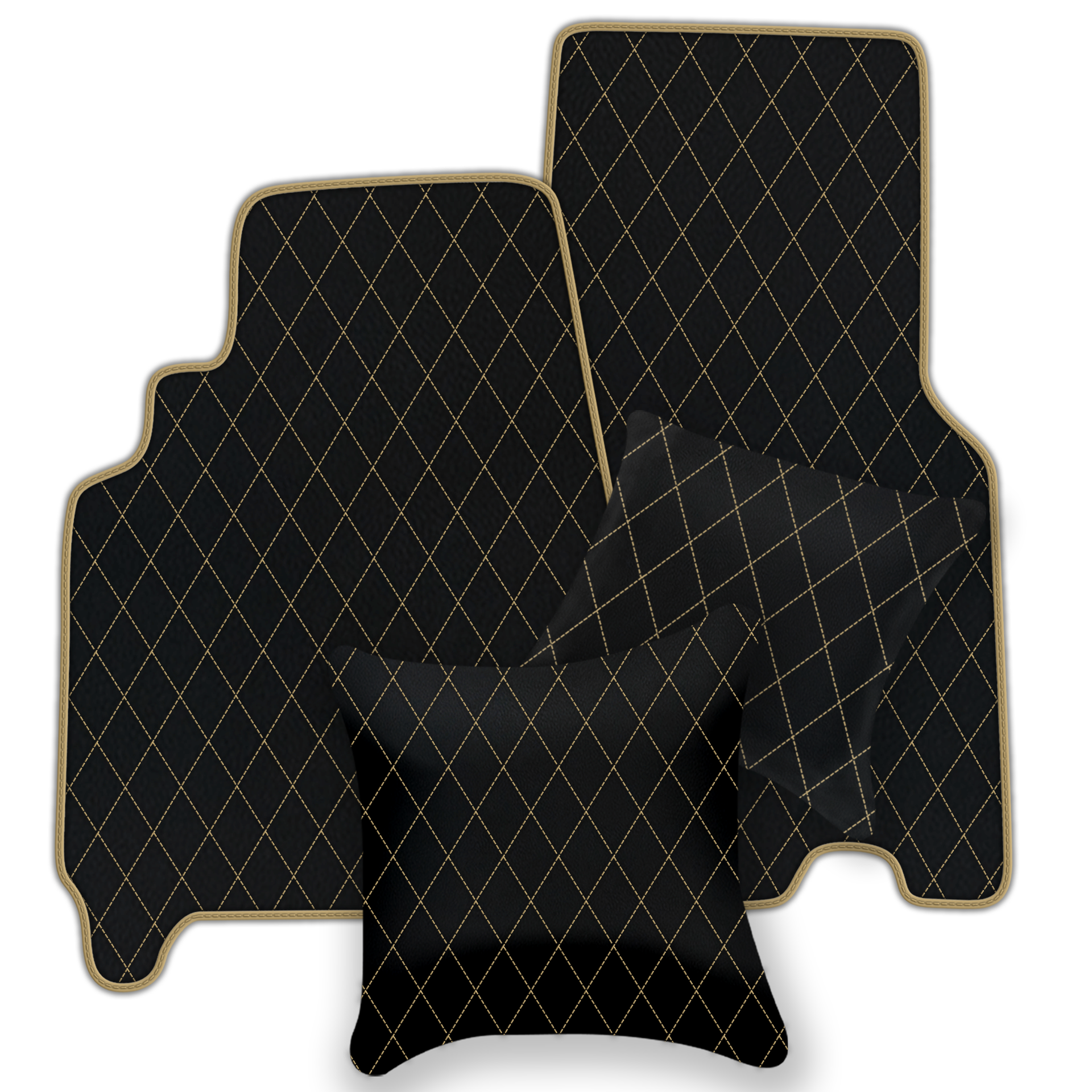 Customizable Leather Floor Mats with Hex Pattern for Ferrari 550 Maranello (1996-2002) - AutoWin