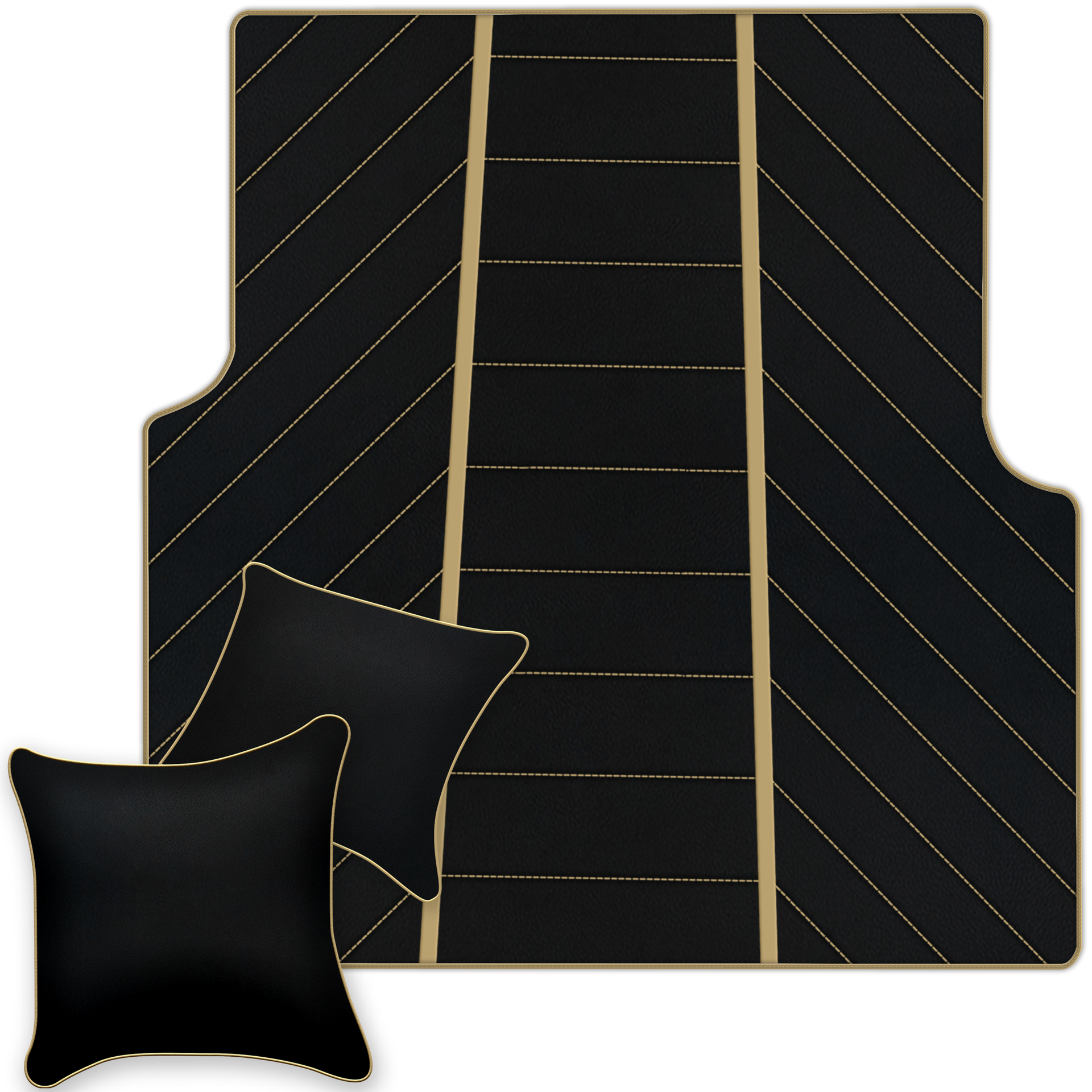 Luxury Black Leather Floor Mats for Rolls Royce Dawn 2016-2023