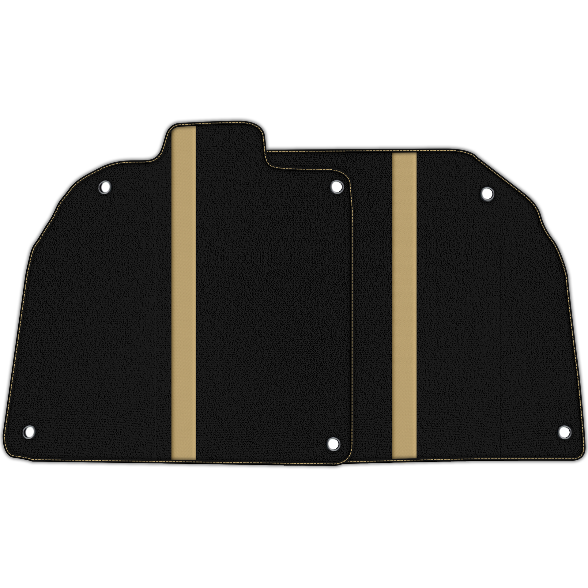 Custom Black Floor Mats with Leather for Lamborghini Aventador SV