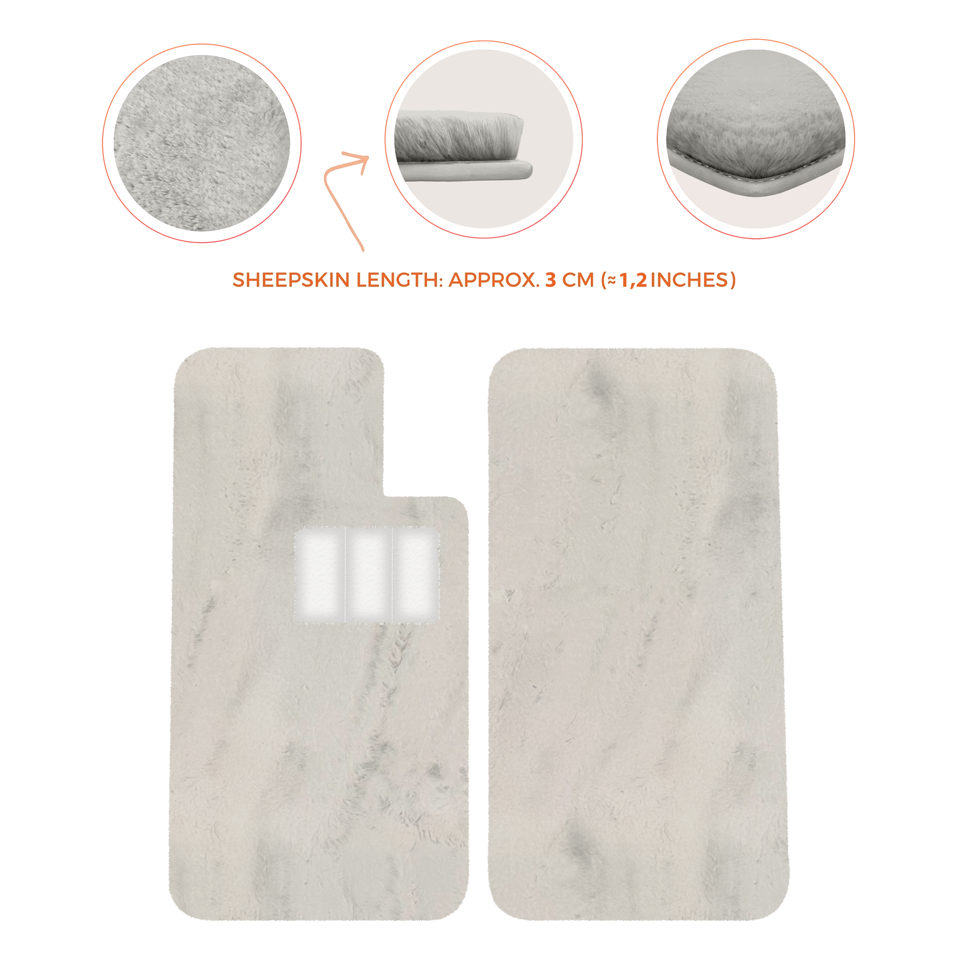 Premium Sheepskin Floor Mats for Aston Martin V8 Virage (1989-1995) Coupe