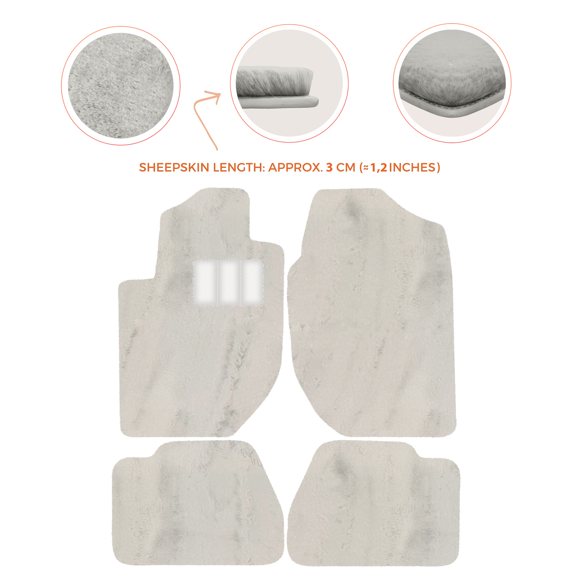 Premium Sheepskin Floor Mats for Land Rover Freelander (1997-2003)