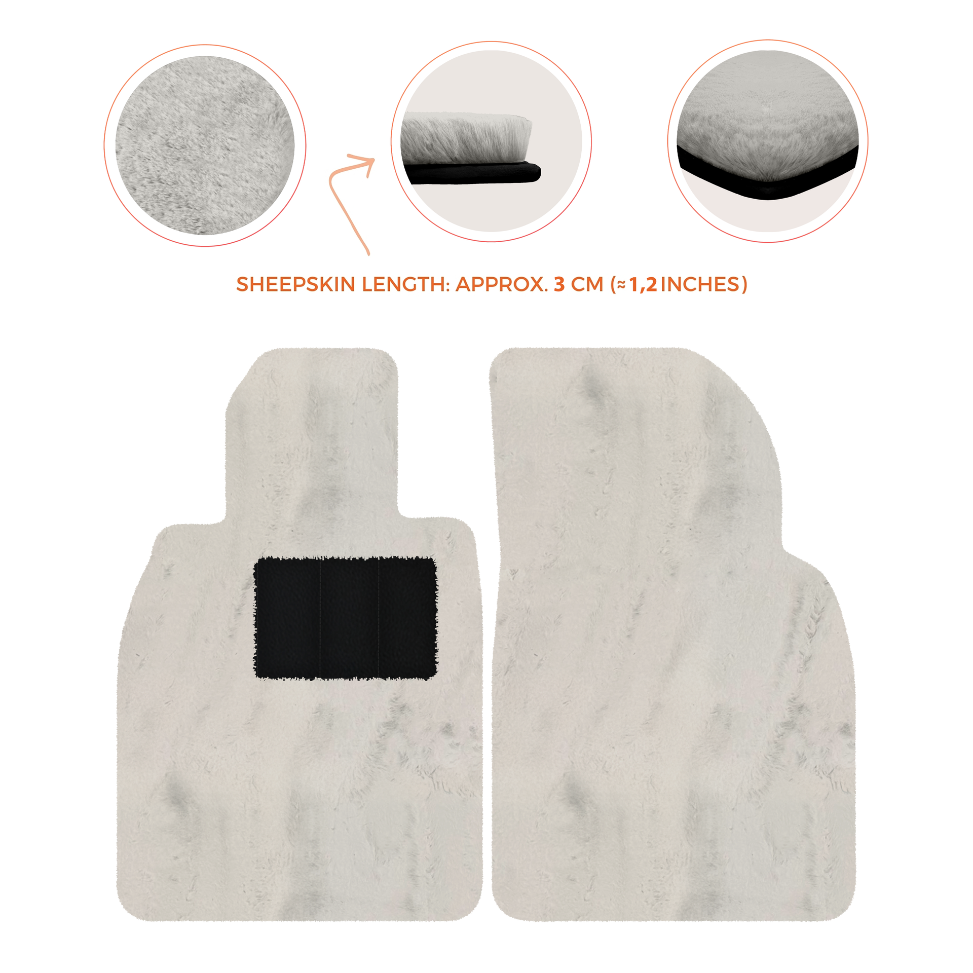 Deluxe Luxury Sheepskin Floor Mats for Porsche 911 SC (1978-1984)