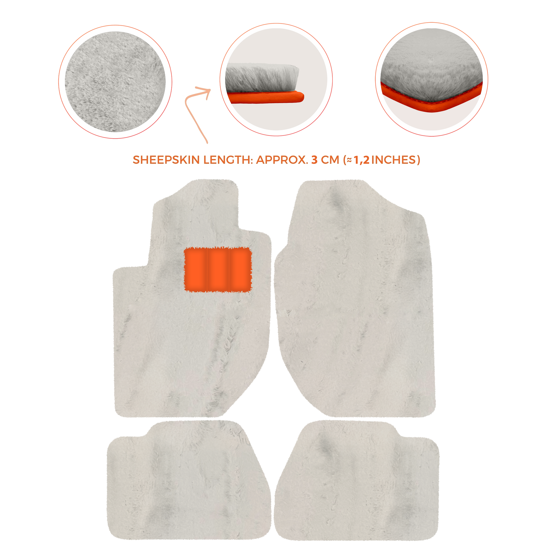 Premium Sheepskin Floor Mats for Land Rover Freelander (1997-2003)