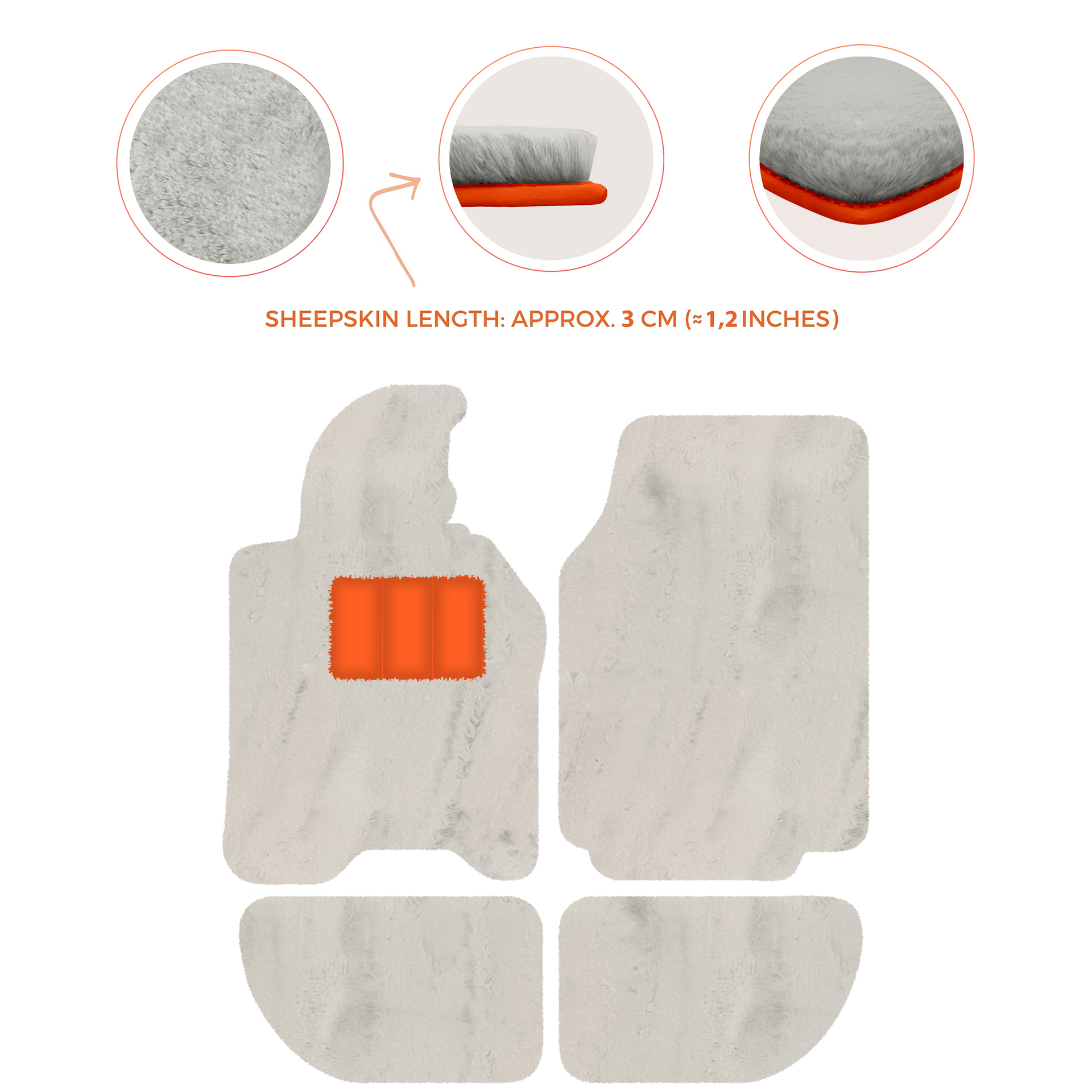 Sheepskin Floor Mats for Porsche 944 (1981-1991) | Custom Colors