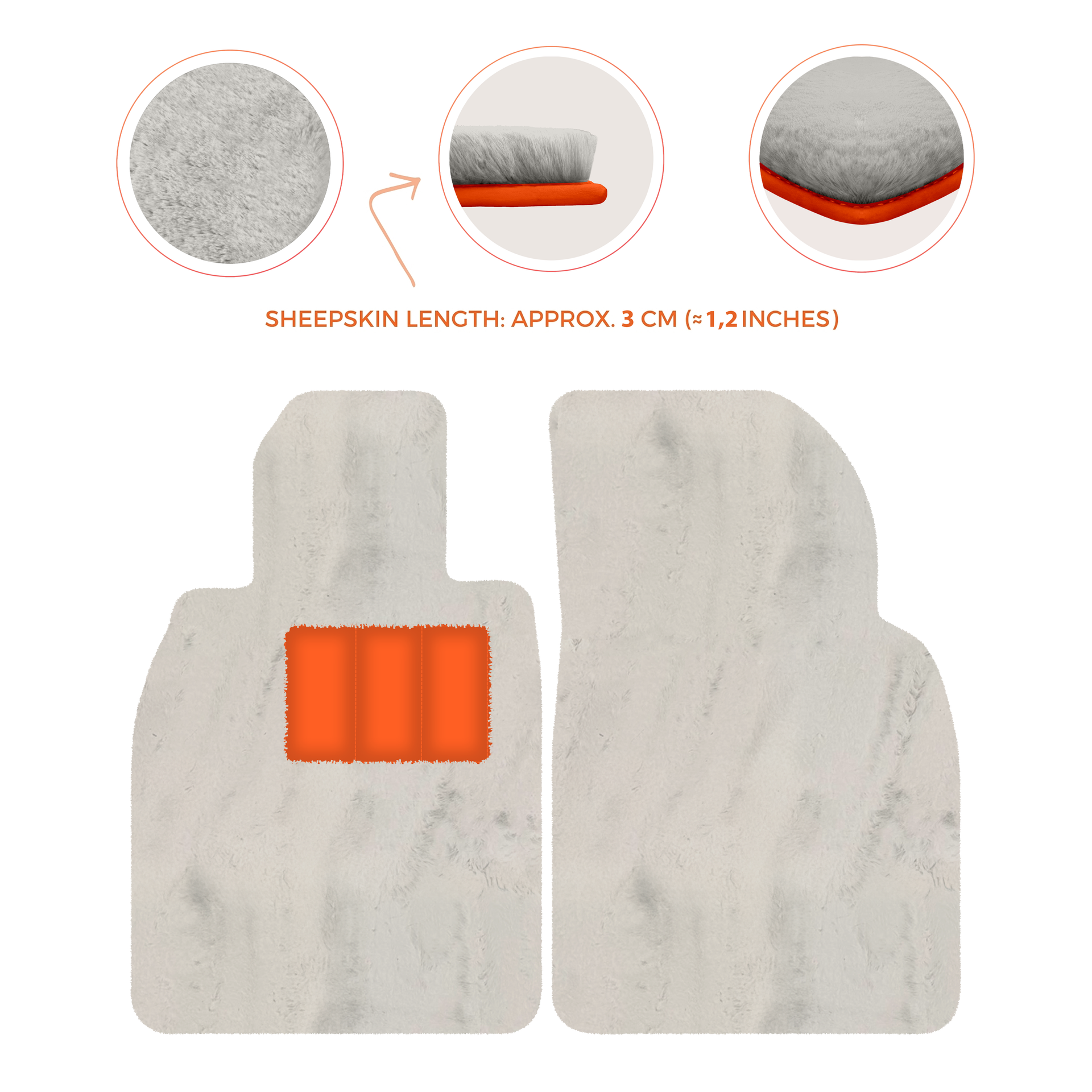 Premium Sheepskin Floor Mats for Porsche Cayenne (2018-2023)