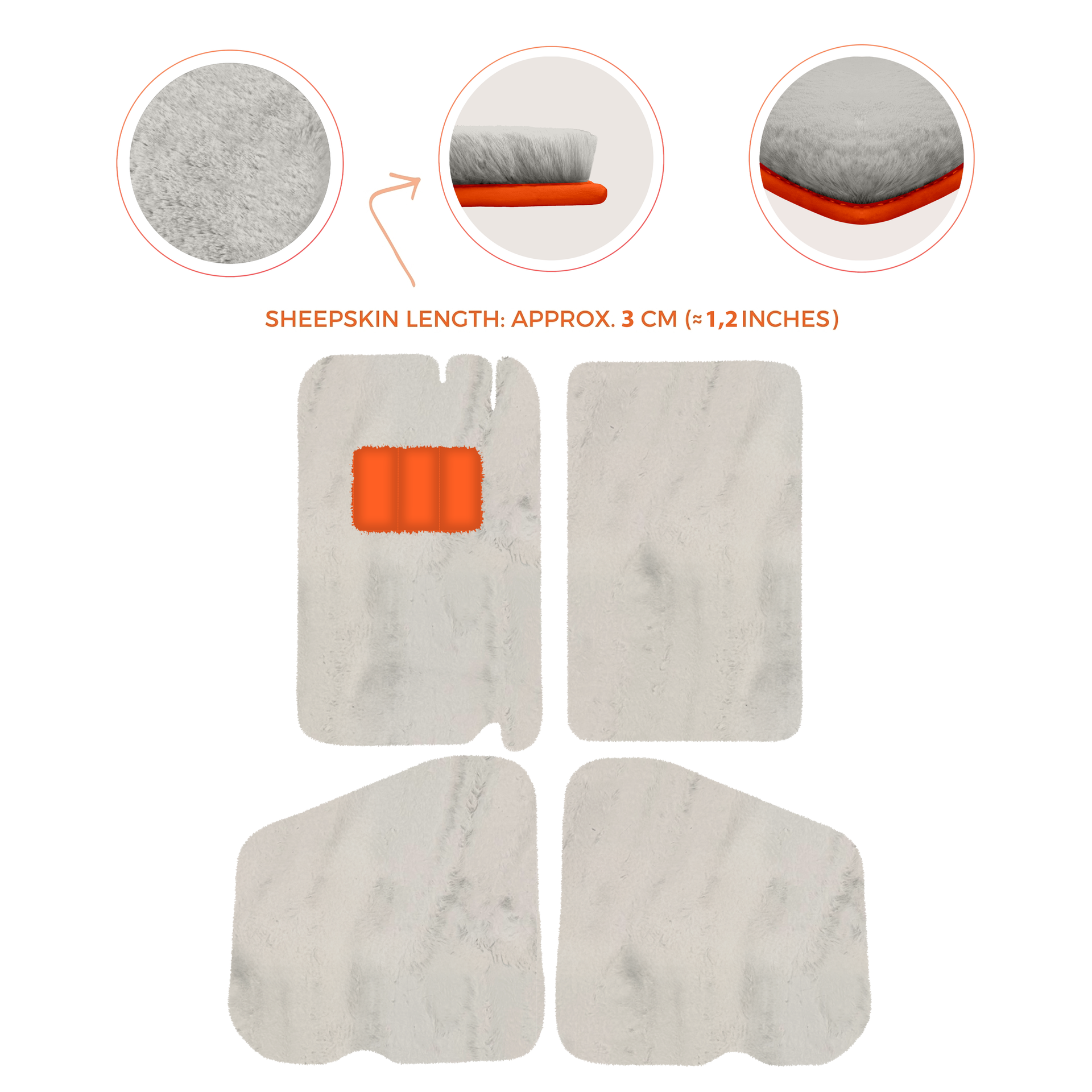 Premium Sheepskin Floor Mats for Rolls-Royce Shadow (1965-1977)