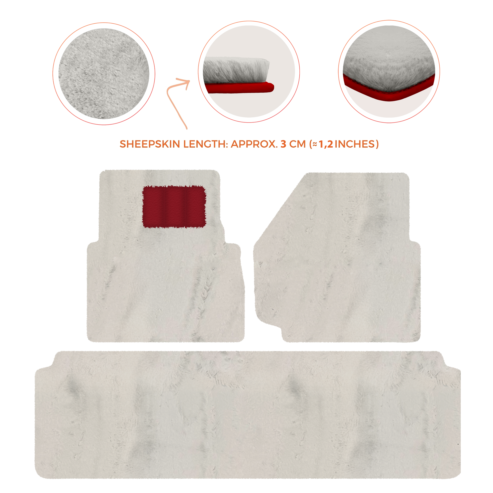 Luxurious Premium Sheepskin Floor Mats for Range Rover (2012-2022)