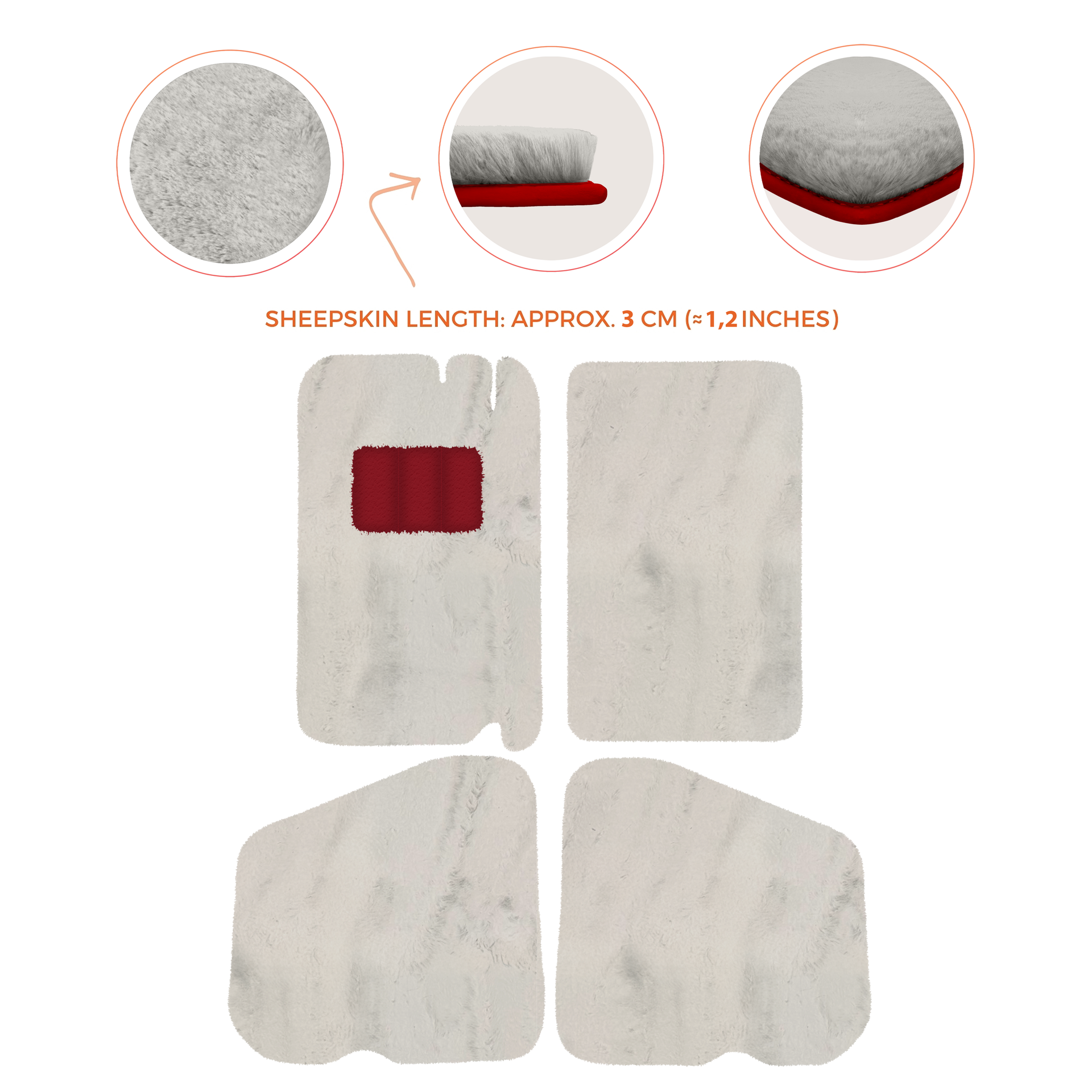 Premium Sheepskin Floor Mats for Rolls-Royce Shadow (1965-1977)