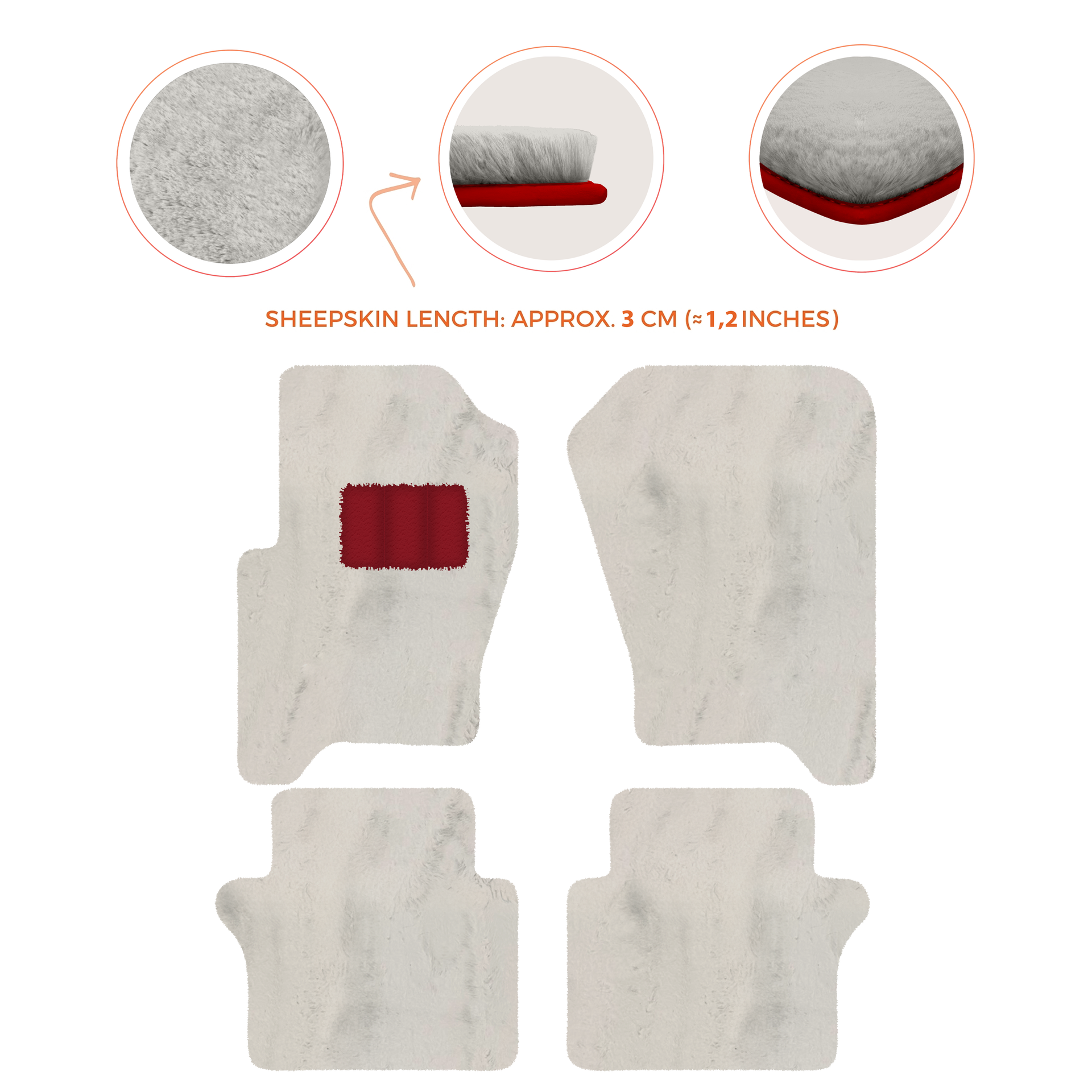 Luxury Sheepskin Floor Mats for Your Range Rover Sport 2005-2010