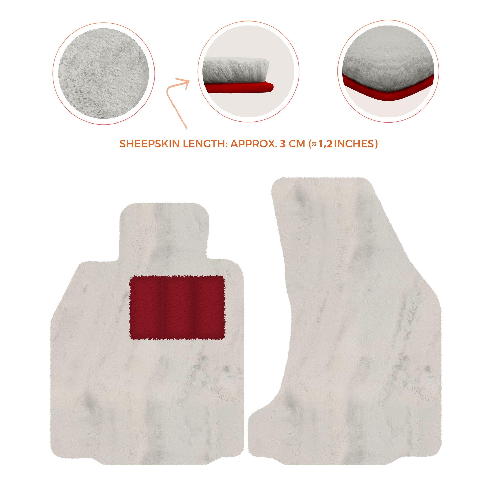 Premium Sheepskin Floor Mats for Porsche 718 Boxster (2016-2023)