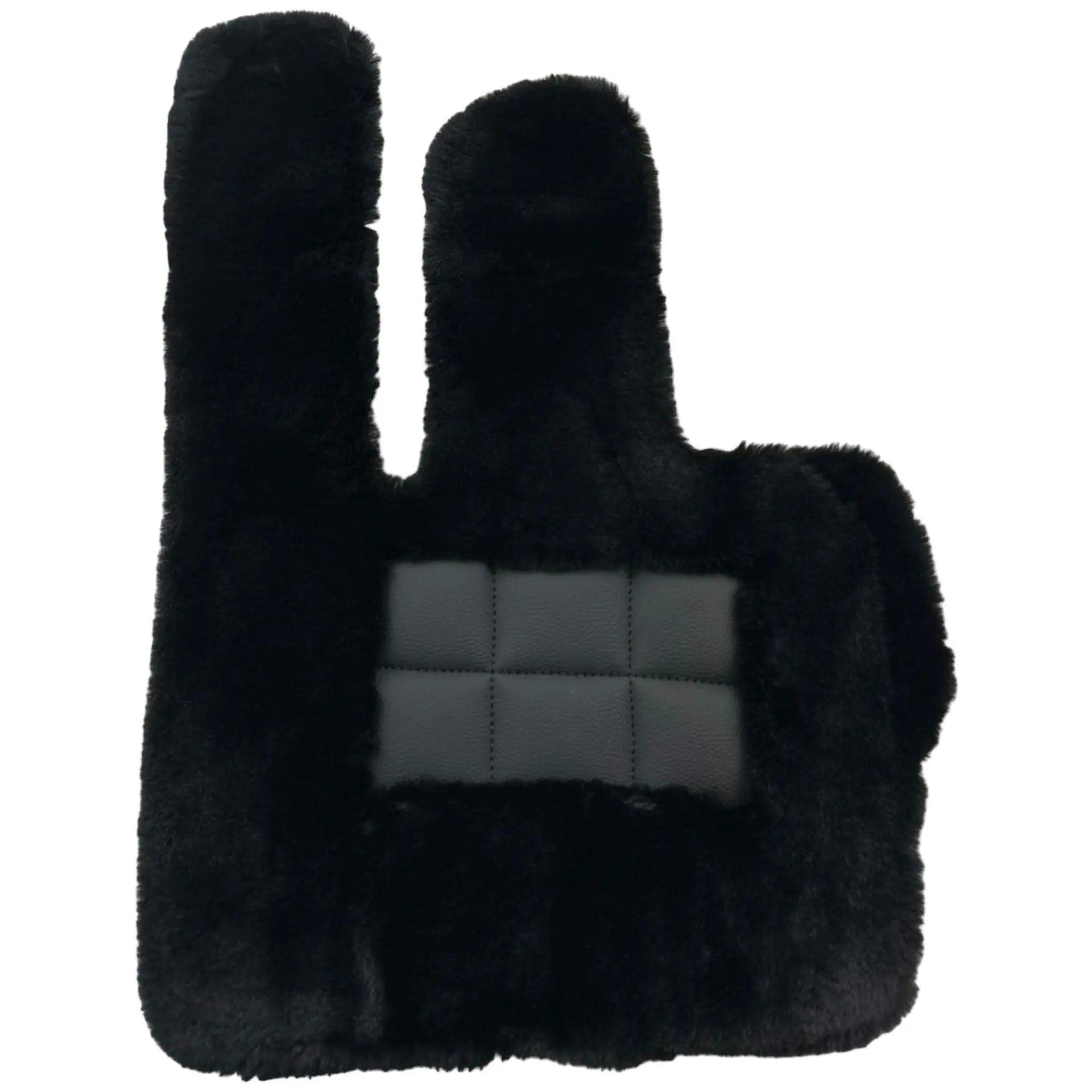 Black Sheepskin Floor Mats For Mercedes Benz A-Class W177 Hatchback (2018-2023) | ER56 Design - AutoWin