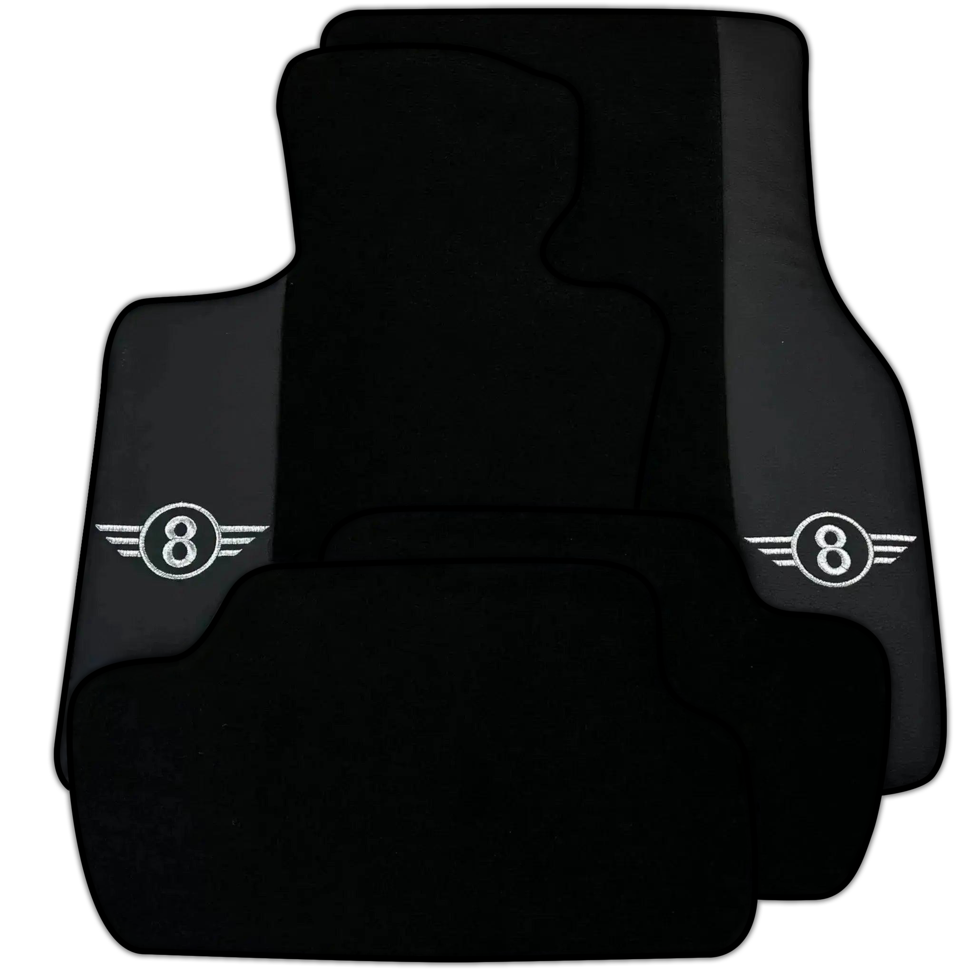 Black Floor Mats for Mini Cooper / One R53 (2001-2007) Cooper S with Leather