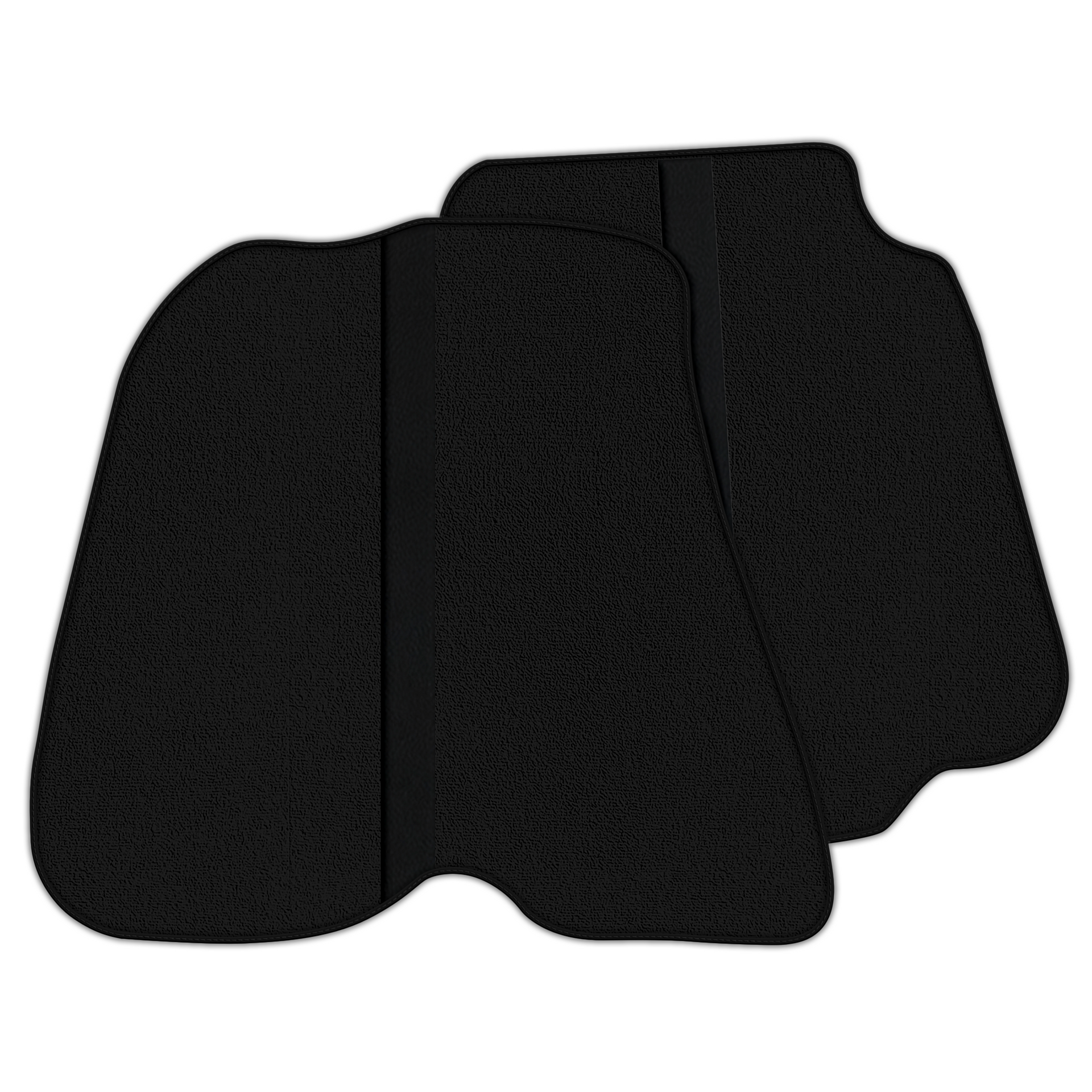 Black Floor Mats with Leather Line for Ferrari F12 Berlinetta (2012-2022) - Various Colors
