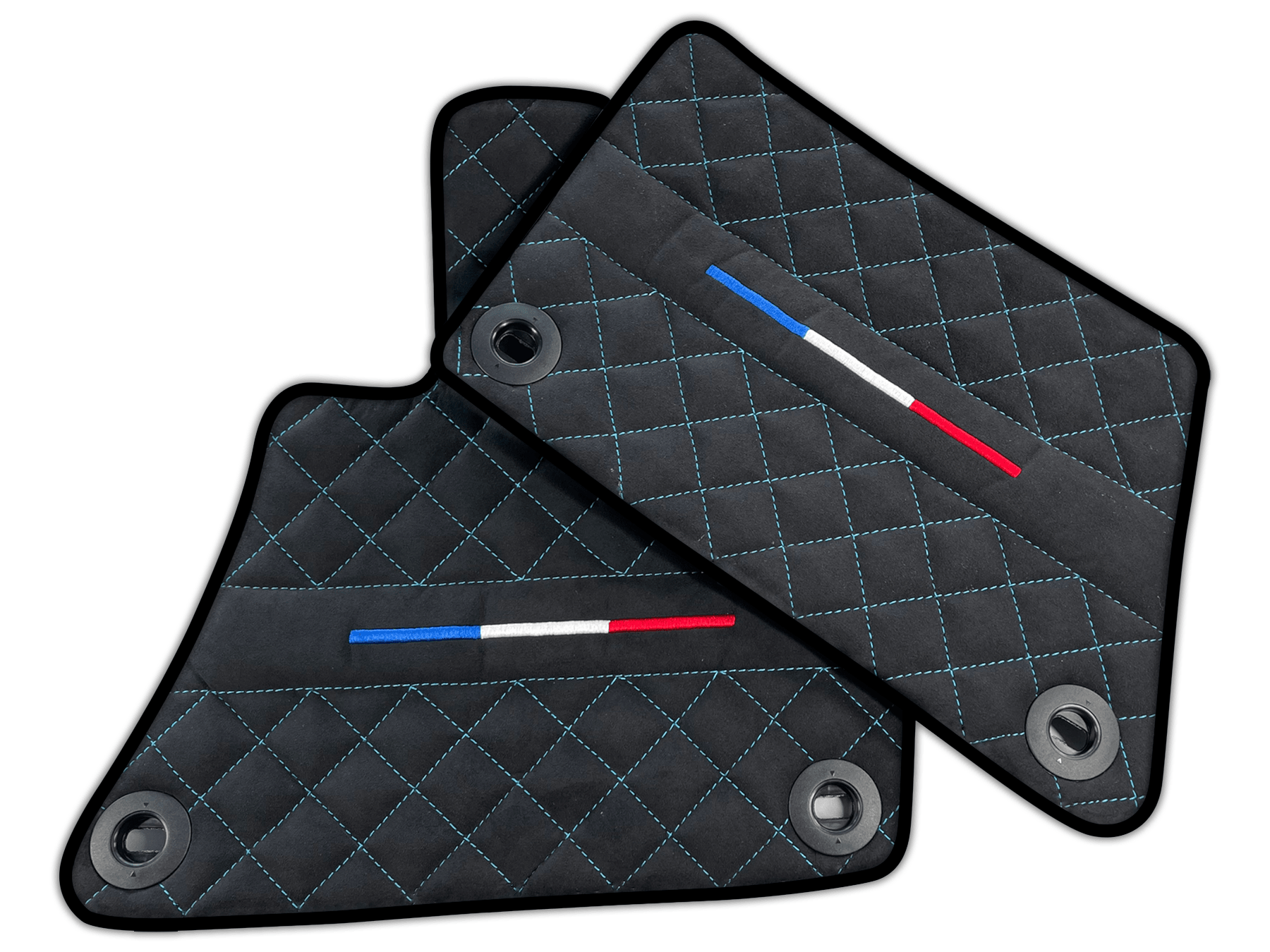 Black Floor Mats for Bugatti Veyron Leather | Various Trim Colors