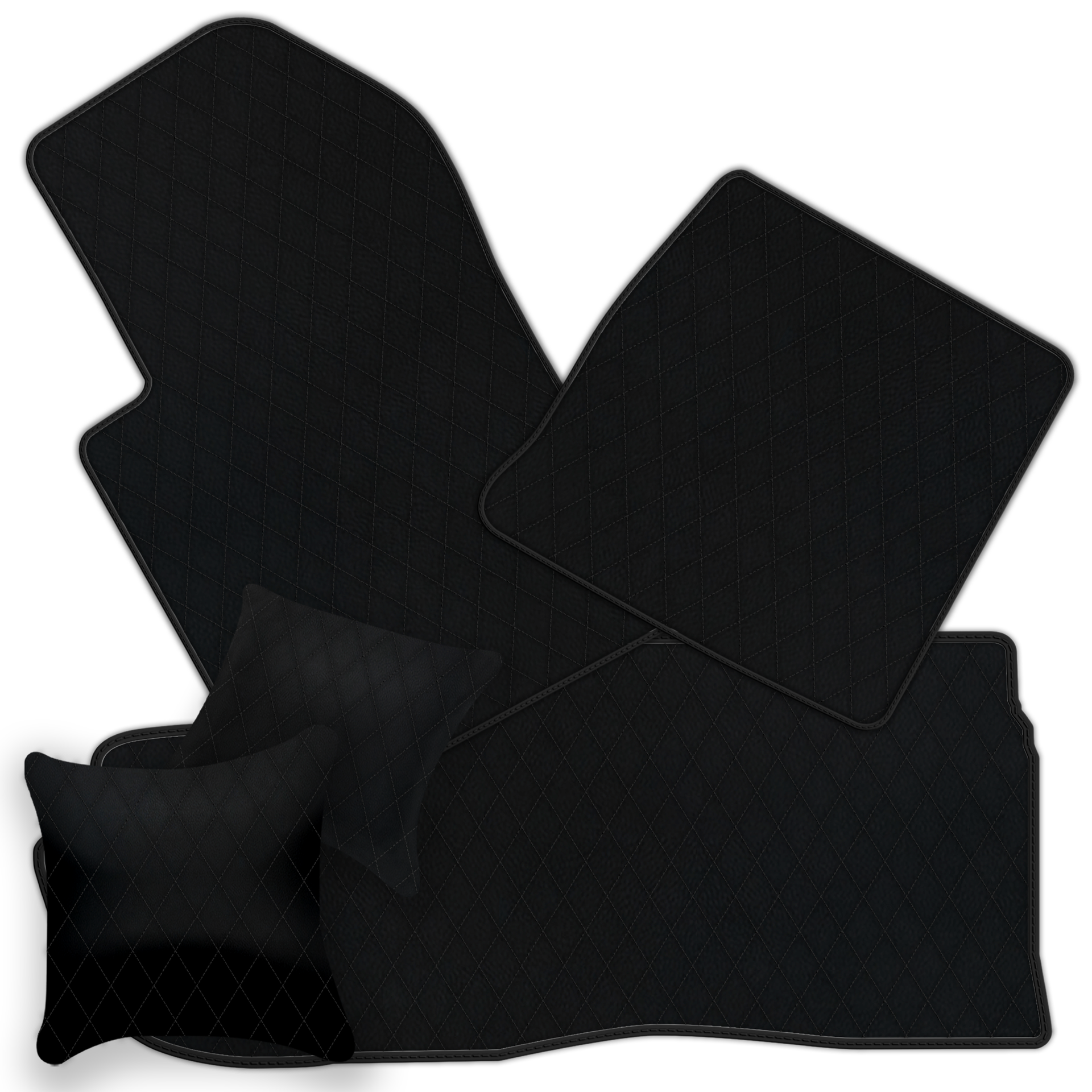 Bespoke Black Leather Floor Mats for Ferrari 599 Coupe (2006-2012)