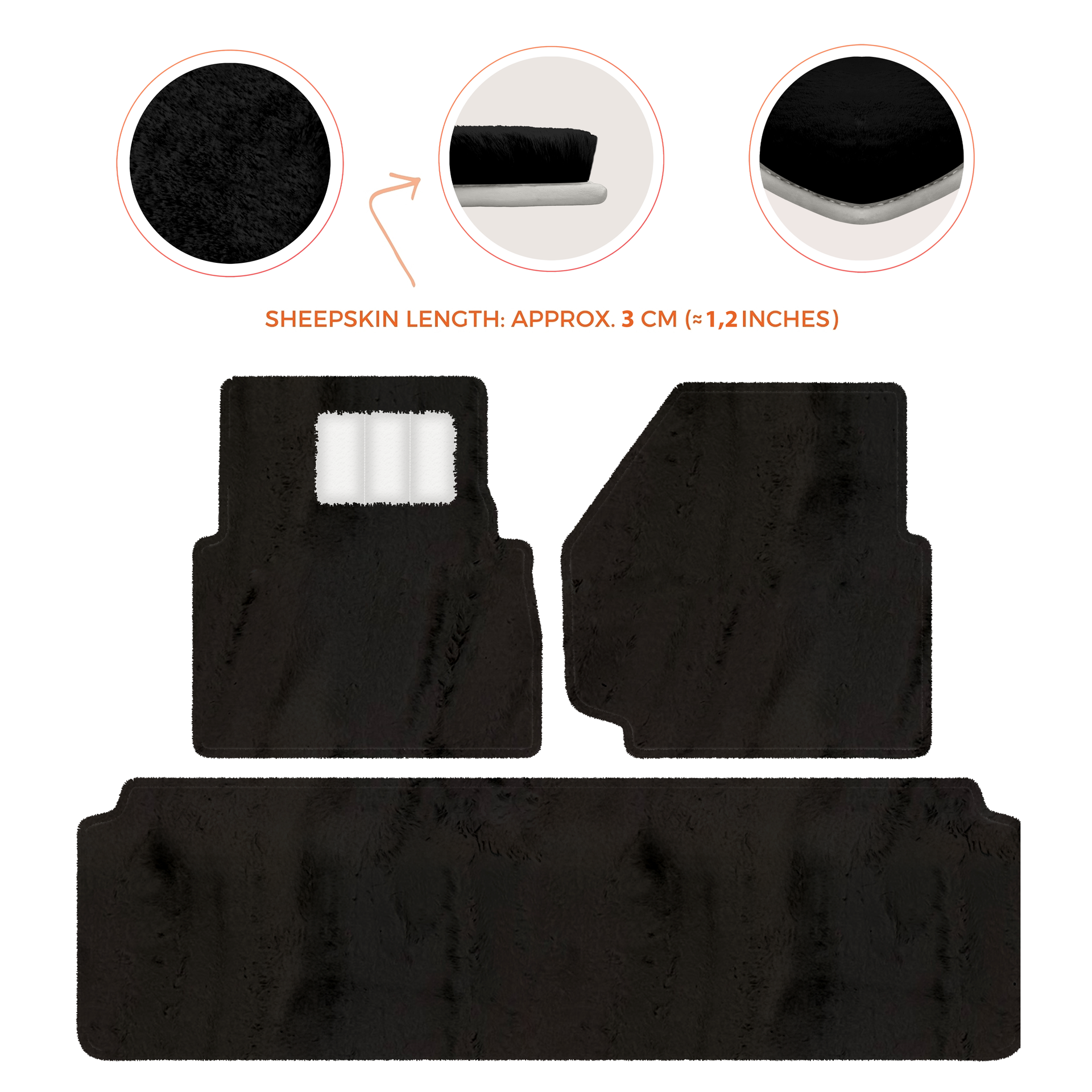 Luxurious Premium Sheepskin Floor Mats for Range Rover (2012-2022)