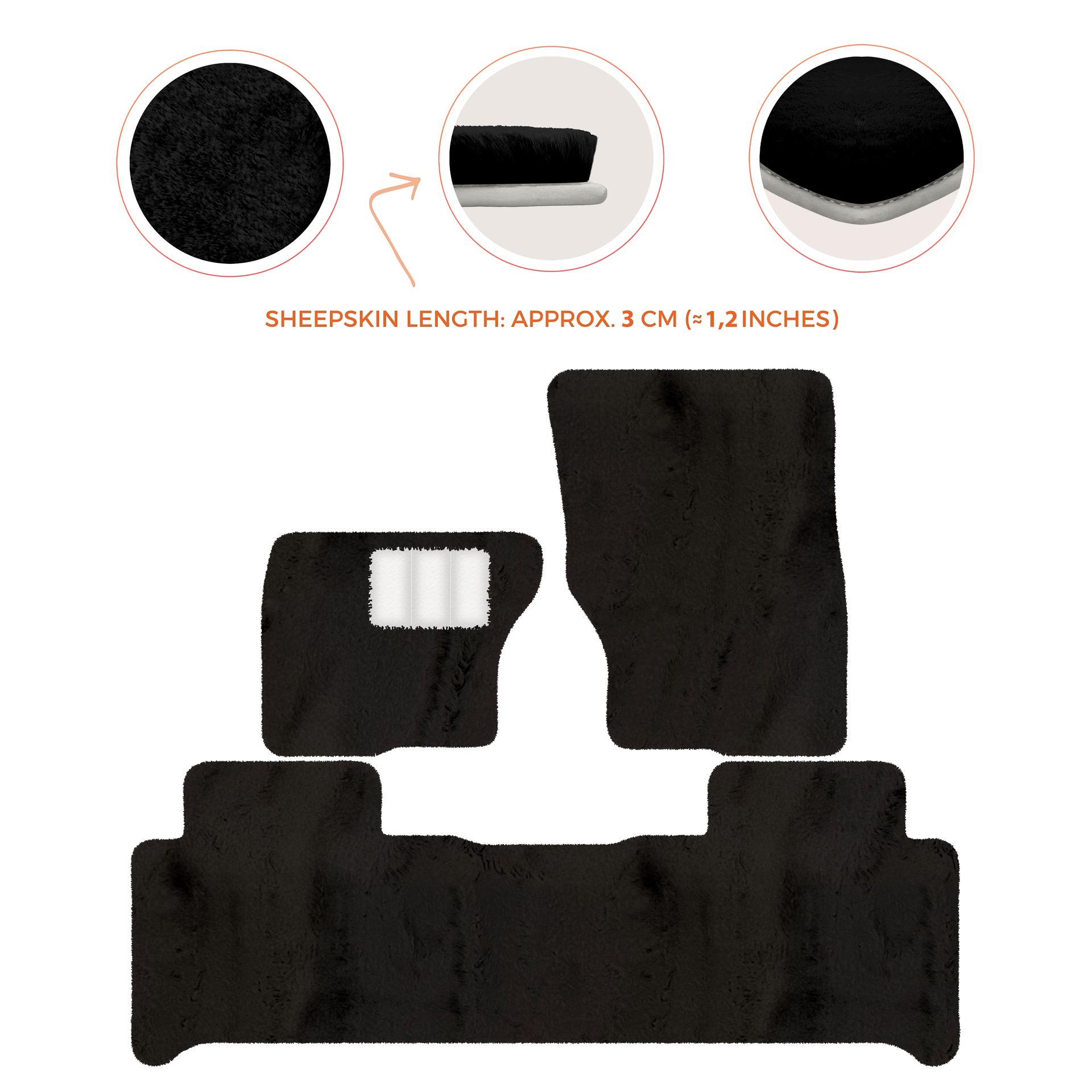 Luxury Sheepskin Floor Mats for Land Rover Discovery (2017-2026)