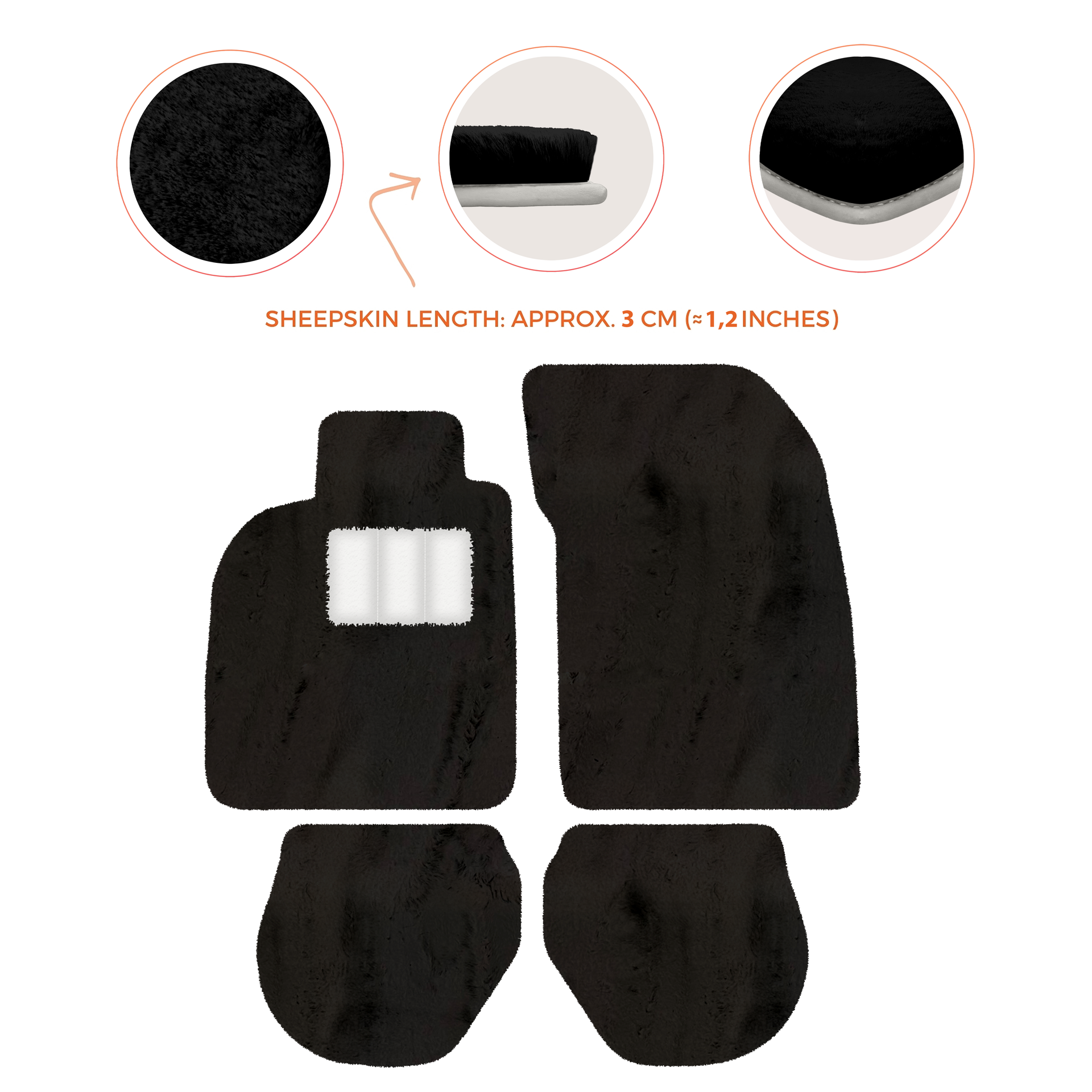 Tapis de voiture noirs pour Porsche 993 (1994-1998) avec - AutoWin