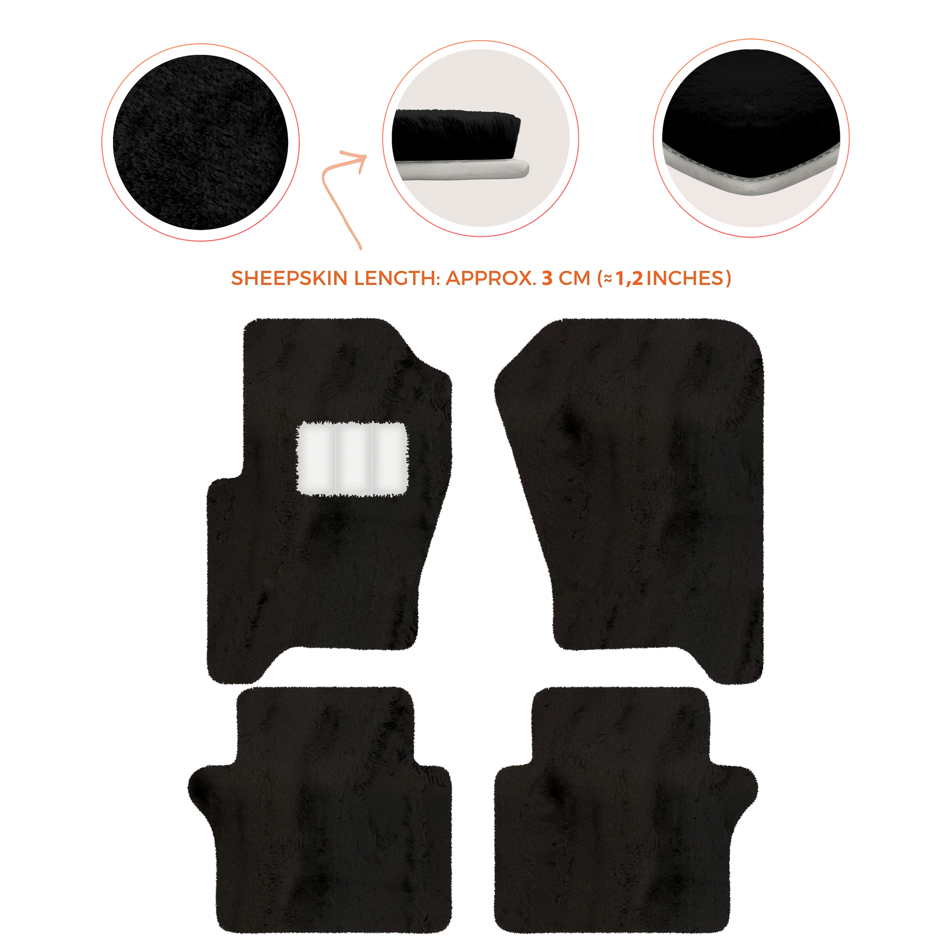 Luxury Sheepskin Floor Mats for Your Range Rover Sport 2005-2010