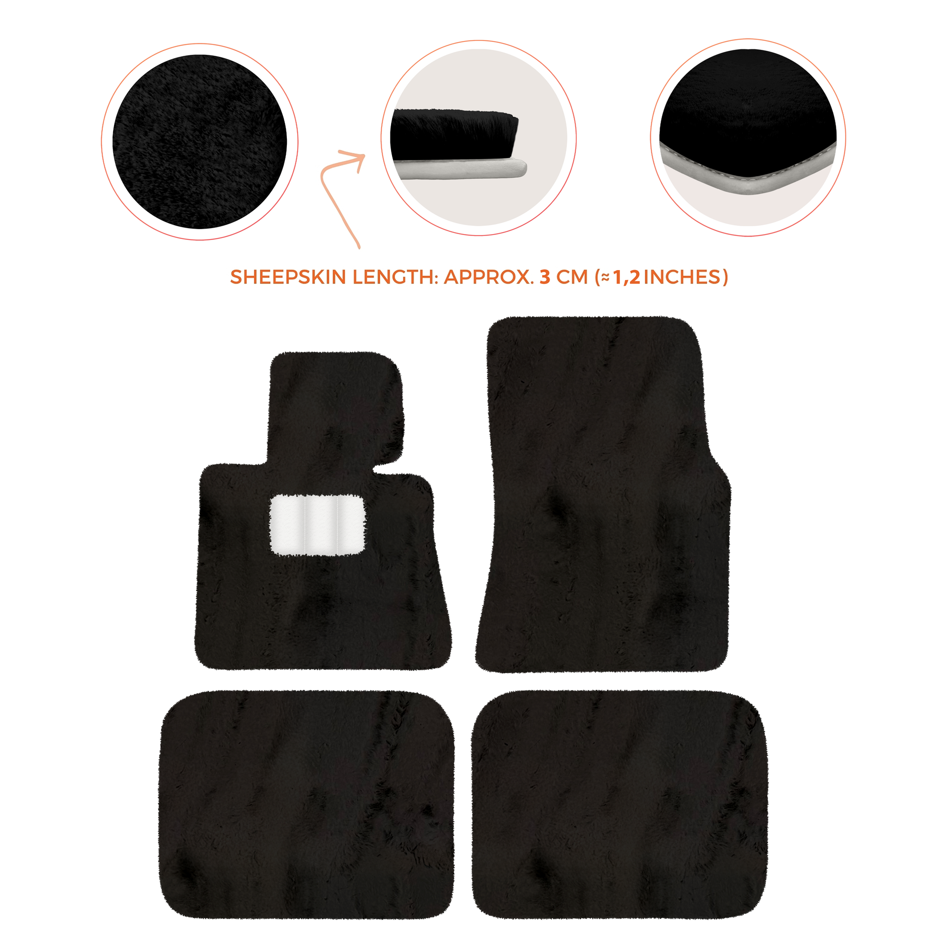 Luxury Sheepskin Floor Mats for Rolls-Royce Ghost Series I (2010-2014)