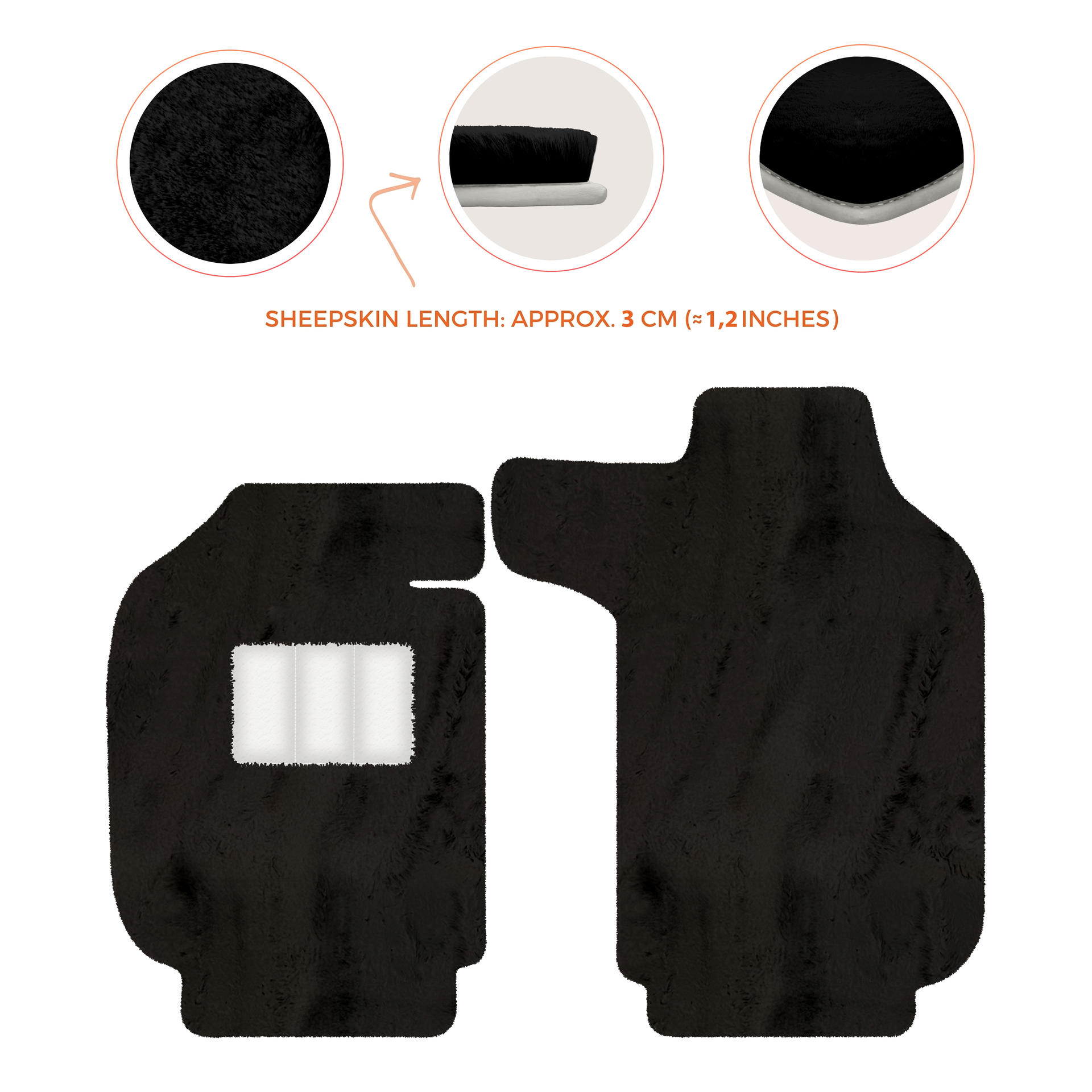 Luxury Sheepskin Floor Mats for Porsche 911 - 992 (2019-2026)