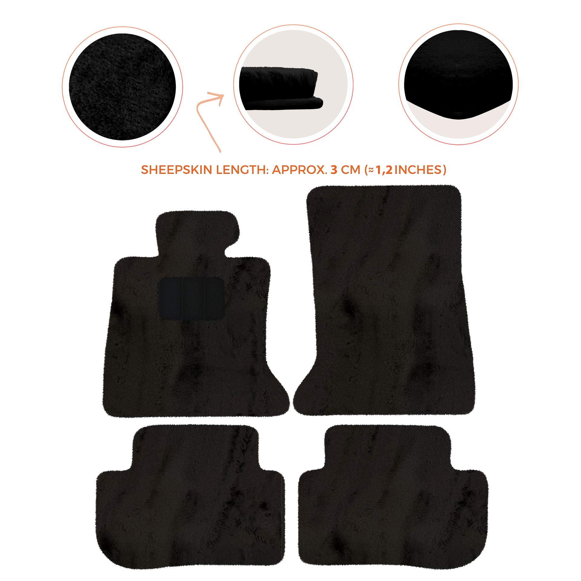 Premium Sheepskin Floor Mats for Rolls-Royce RR2 Dawn (2015-2023)