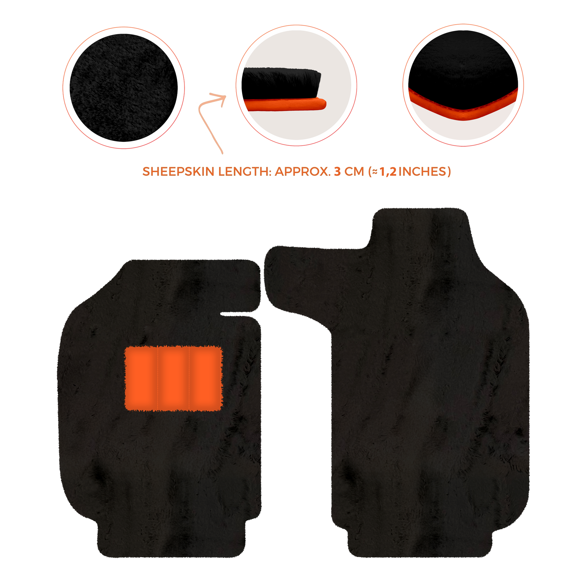 Luxury Sheepskin Floor Mats for Porsche 911 - 992 (2019-2026)