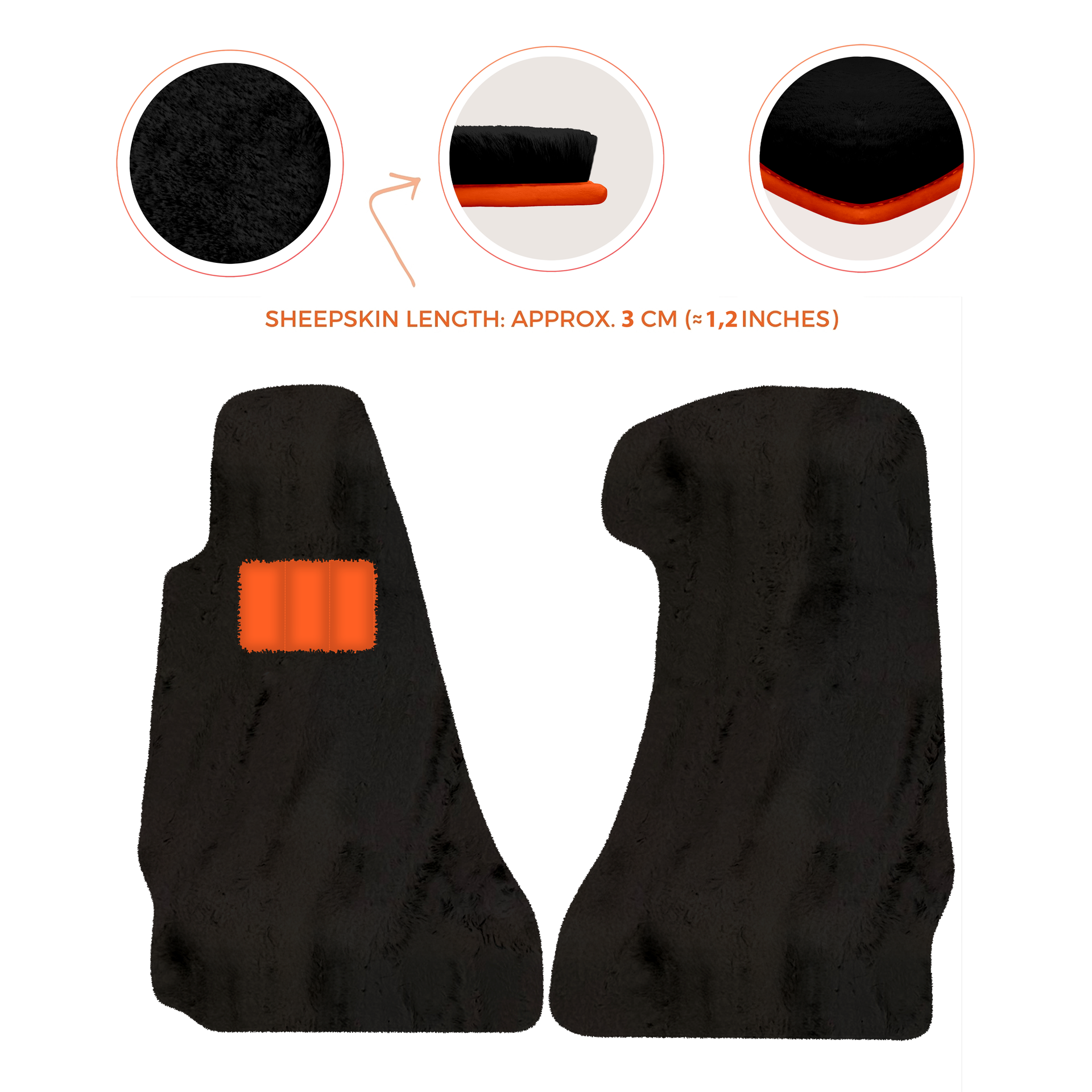 Premium Sheepskin Floor Mats for Aston Martin V8 Vantage (2006-2017)