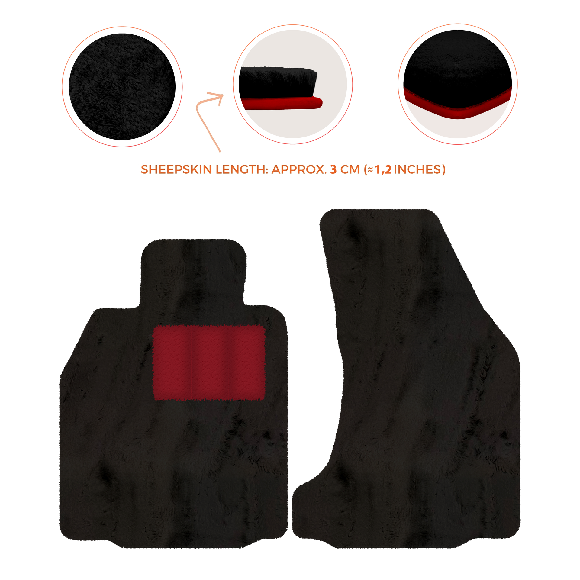 Premium Sheepskin Floor Mats for Porsche 718 Boxster (2016-2023)
