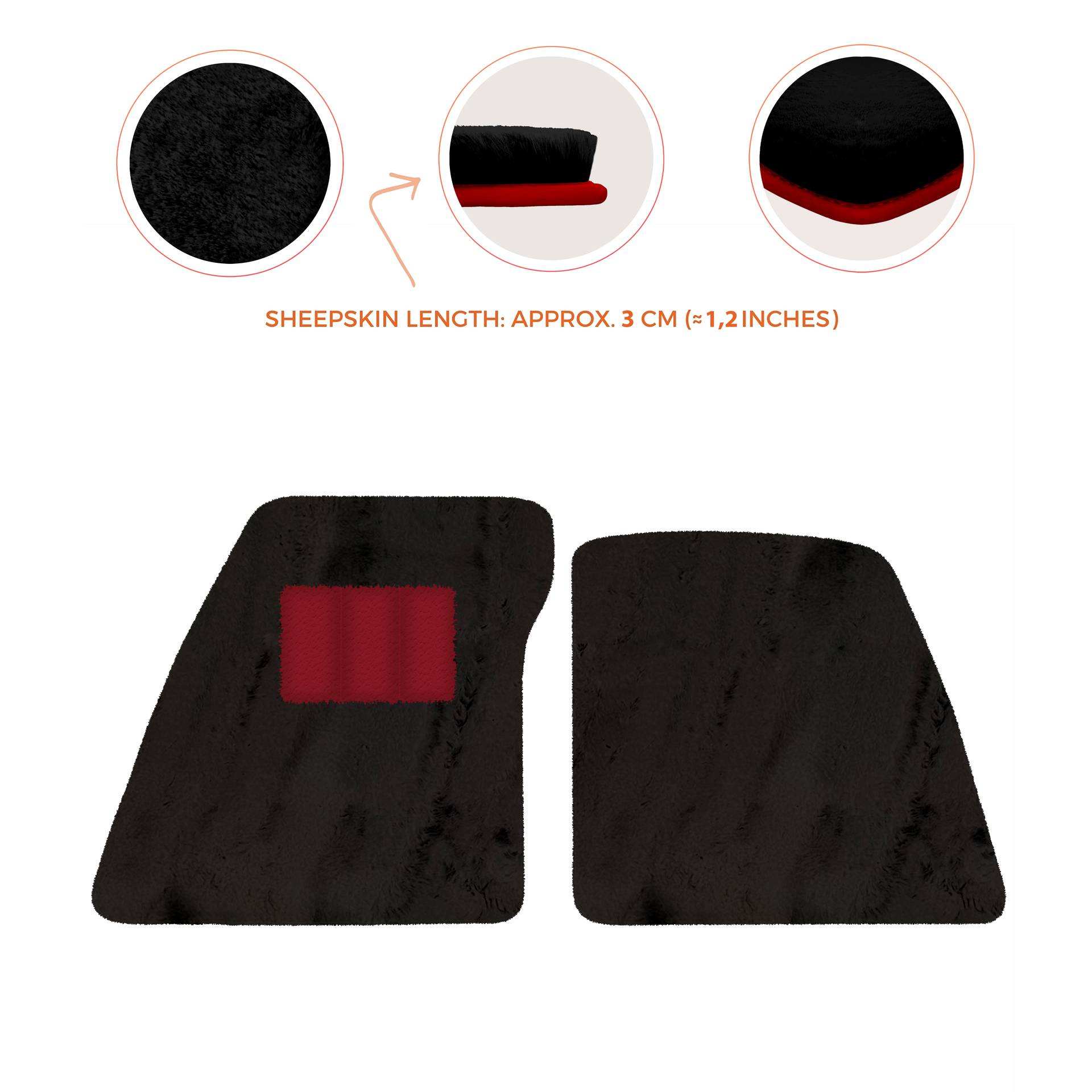 Premium Sheepskin Floor Mats for Ferrari 296 GTS (2022-2025)
