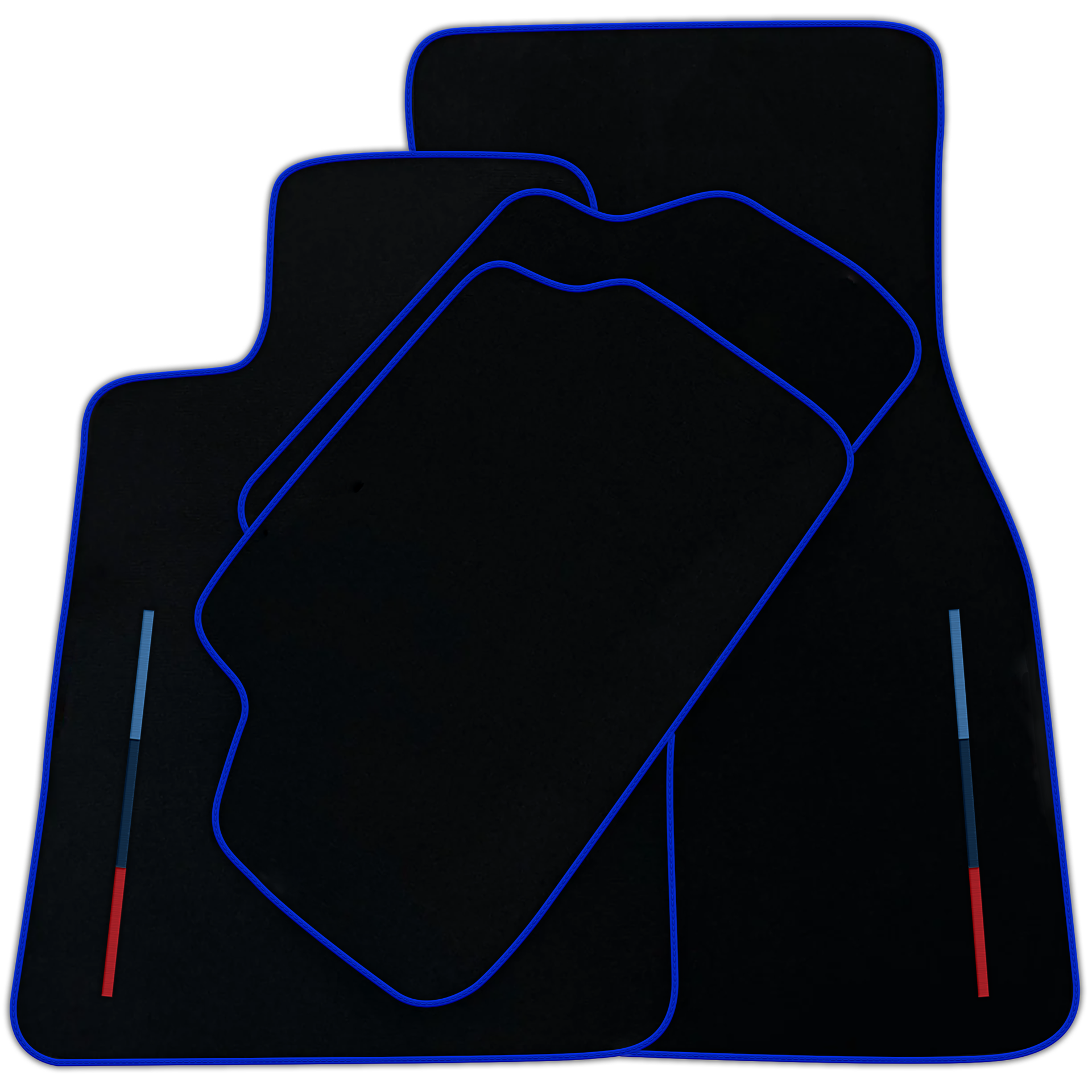 Black Floor Mats for BMW XM G09 (2023-2024) with Color Stripes Tailored Set Perfect Fit | Various Trim Colors