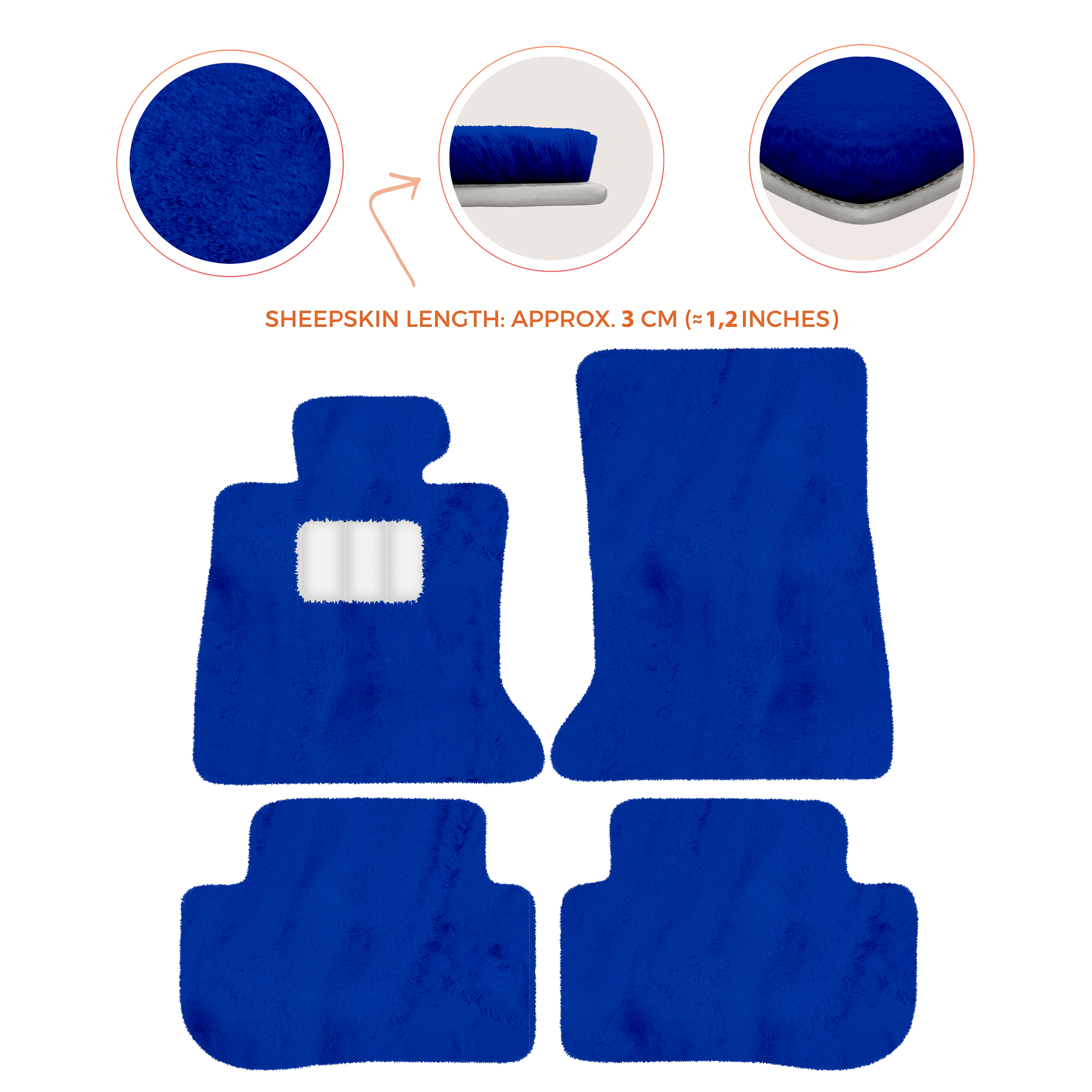 Premium Sheepskin Floor Mats for Rolls-Royce RR2 Dawn (2015-2023)