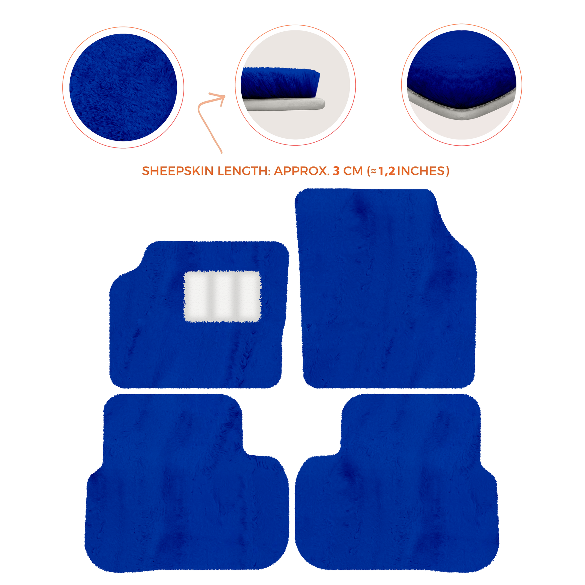 Luxury Sheepskin Floor Mats for Aston Martin V8 Coupe (1996-2000)