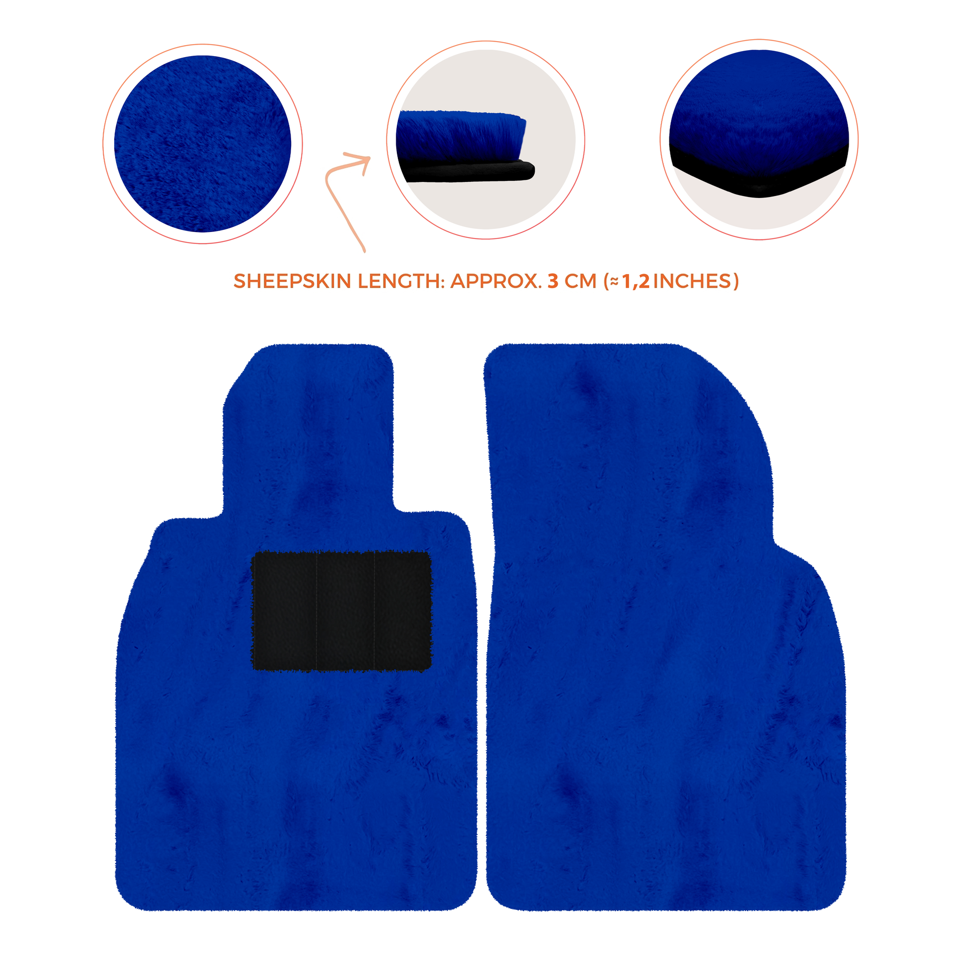 Deluxe Luxury Sheepskin Floor Mats for Porsche 911 SC (1978-1984)