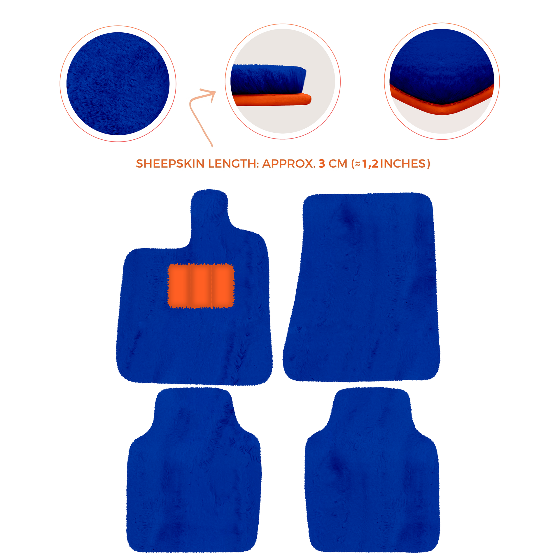 Premium Luxury Sheepskin Floor Mats for Ferrari Roma (2021-2024)