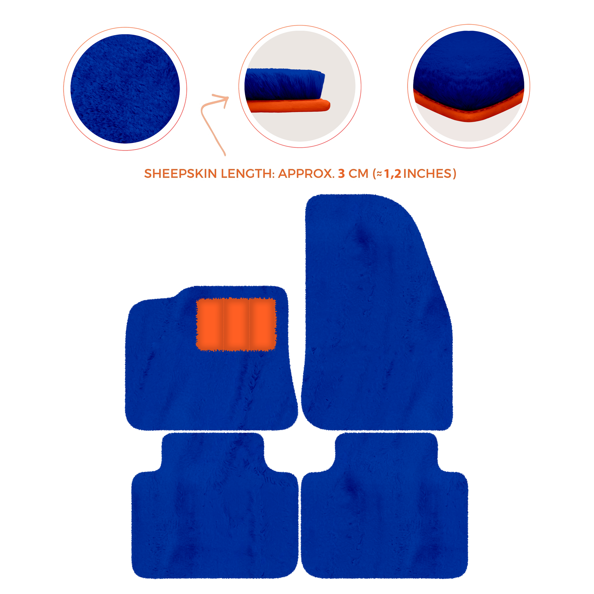 Premium Sheepskin Floor Mats for Porsche 987 Boxster (2005-2012)