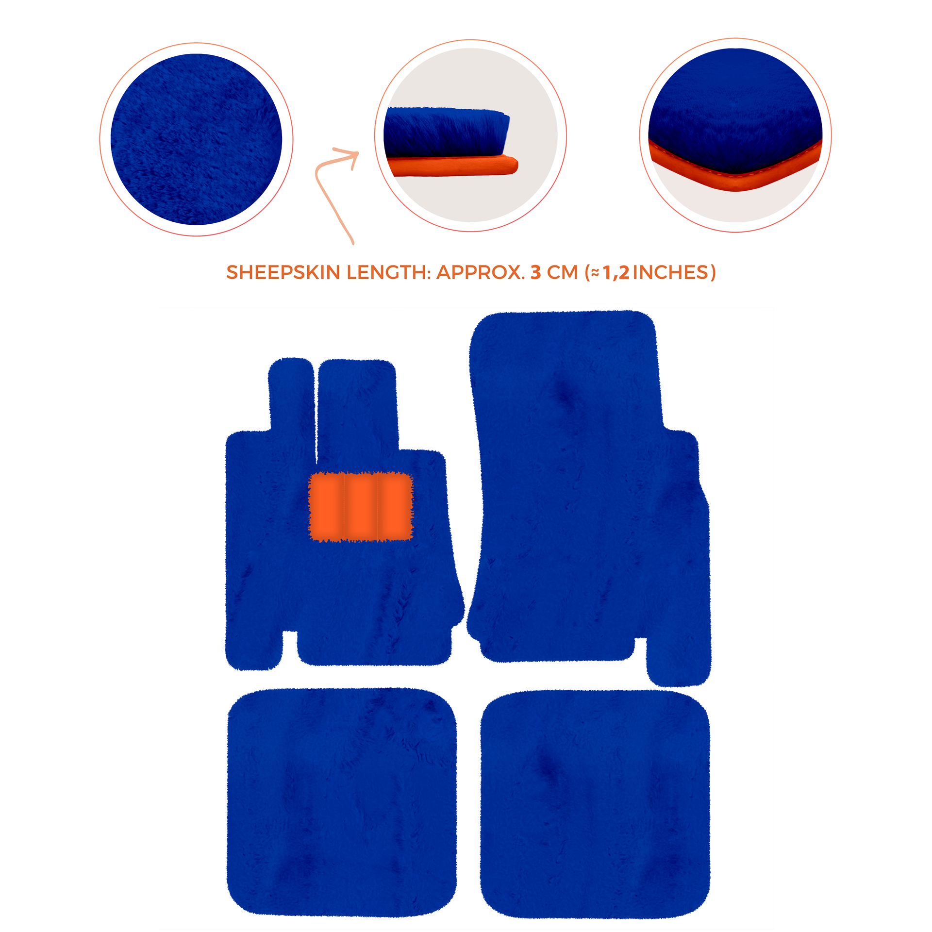 Premium Luxurious Sheepskin Floor Mats for Bentley Arnage (1998-2009)