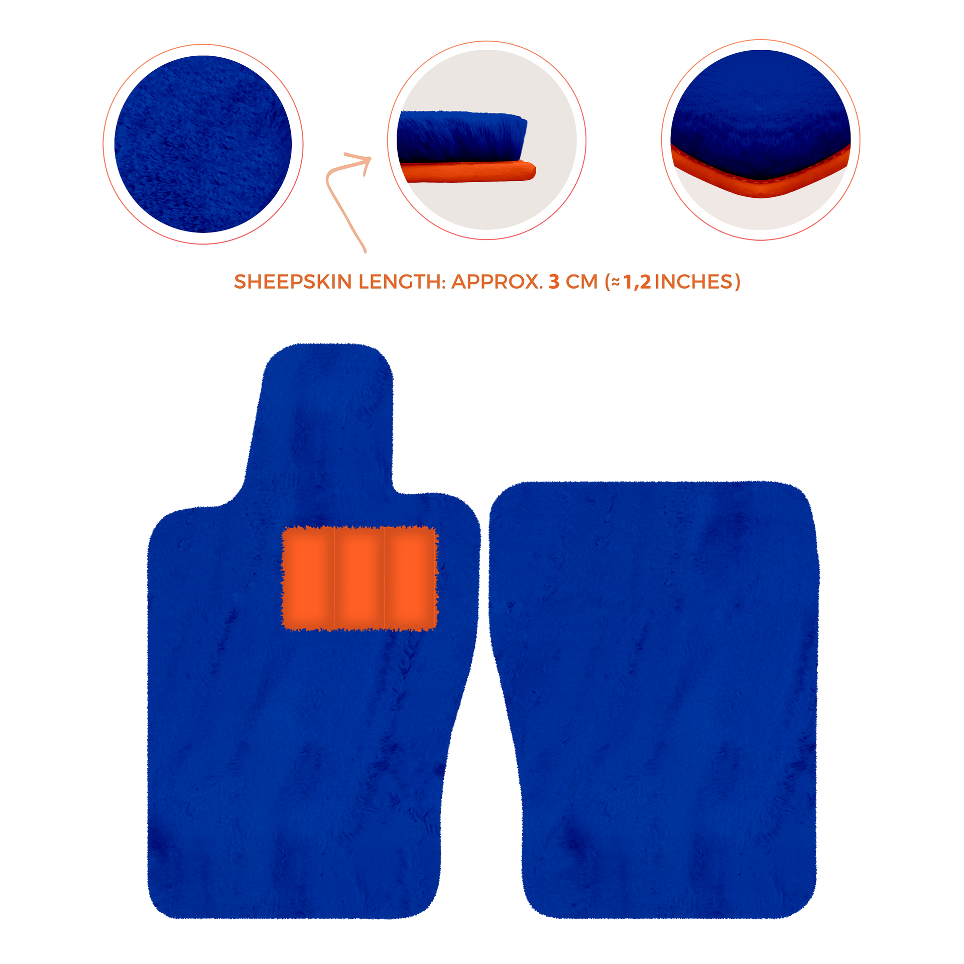 Premium Sheepskin Floor Mats for Aston Martin V8 Vantage (2019-2025)