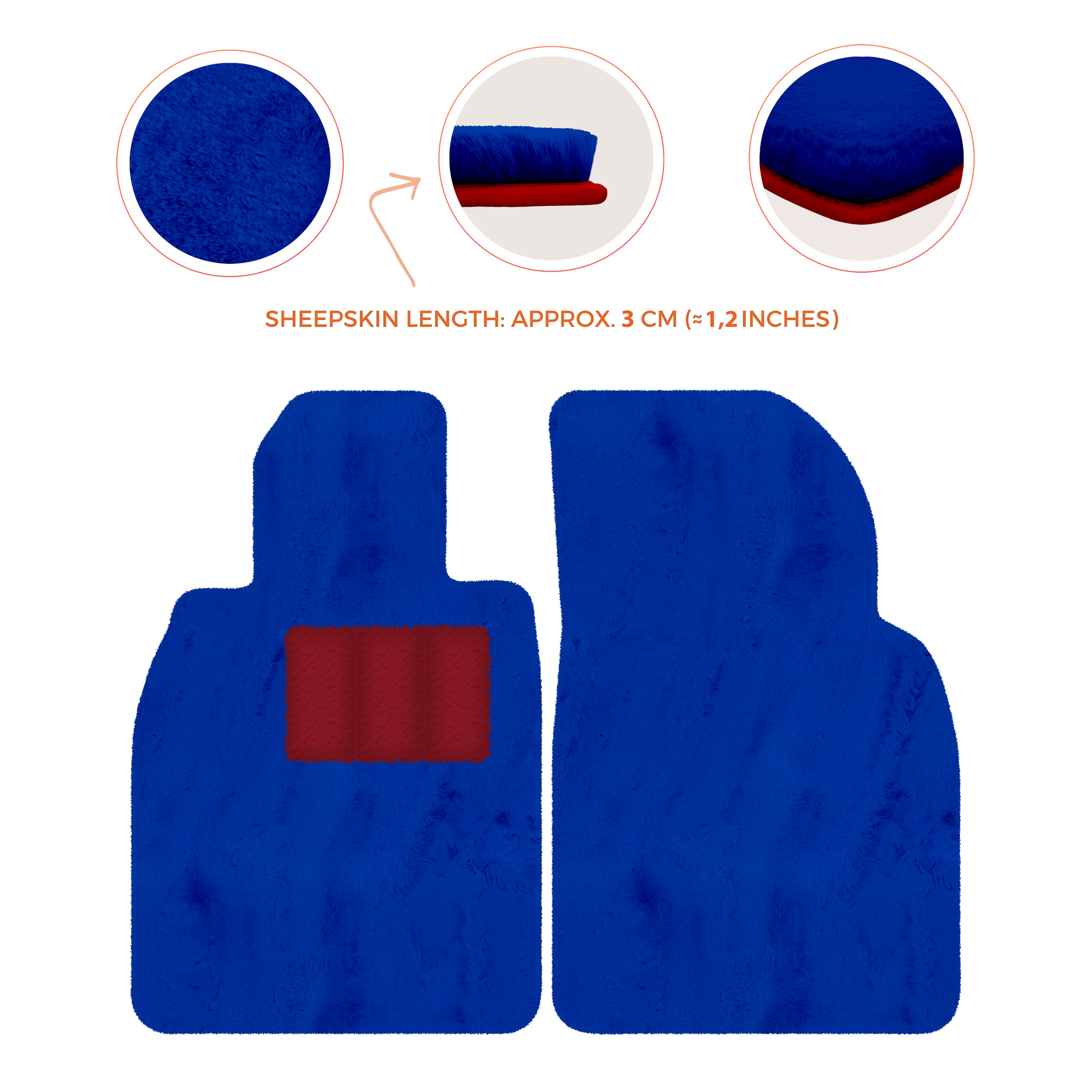 Deluxe Luxury Sheepskin Floor Mats for Porsche 911 SC (1978-1984)