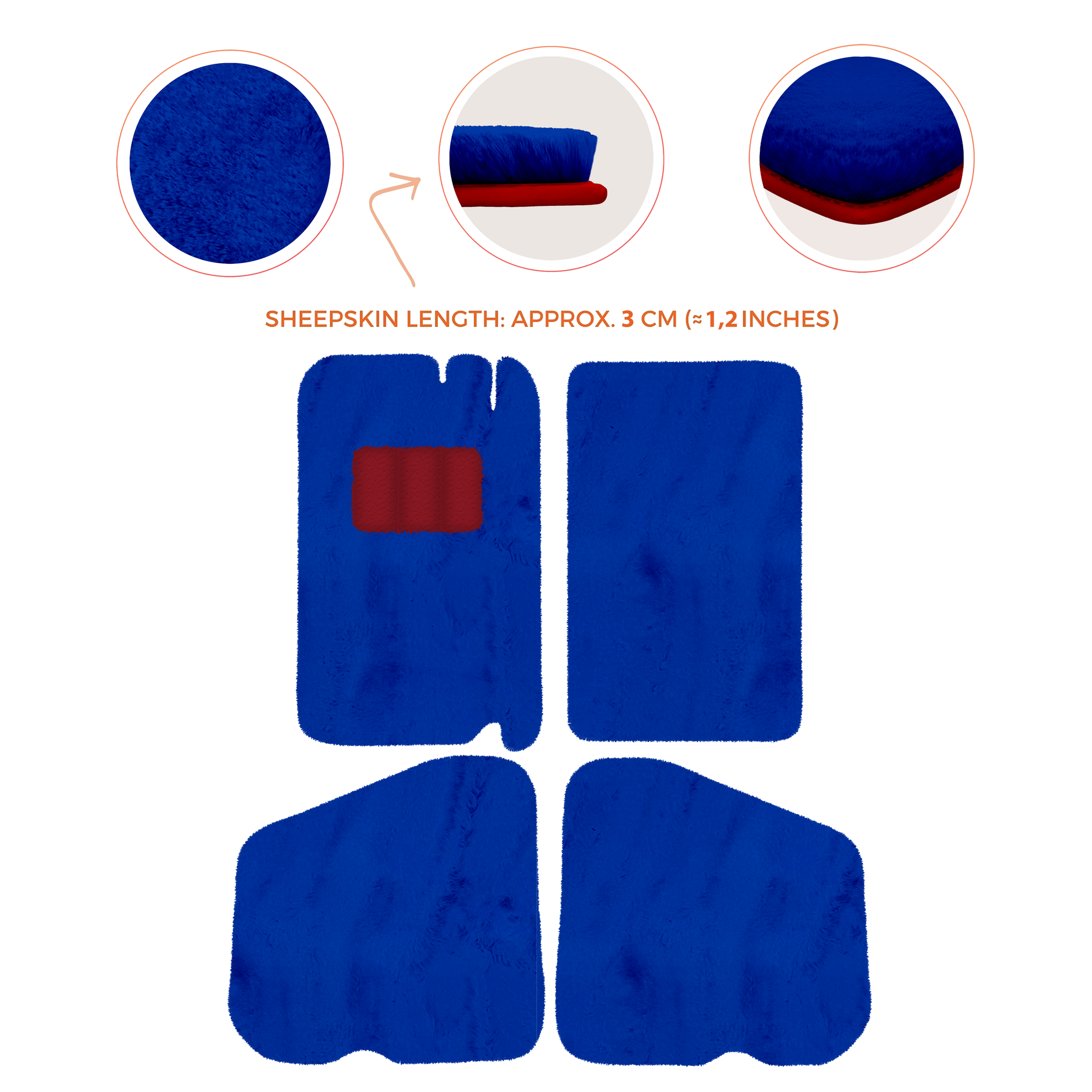 Premium Sheepskin Floor Mats for Rolls-Royce Shadow (1965-1977)