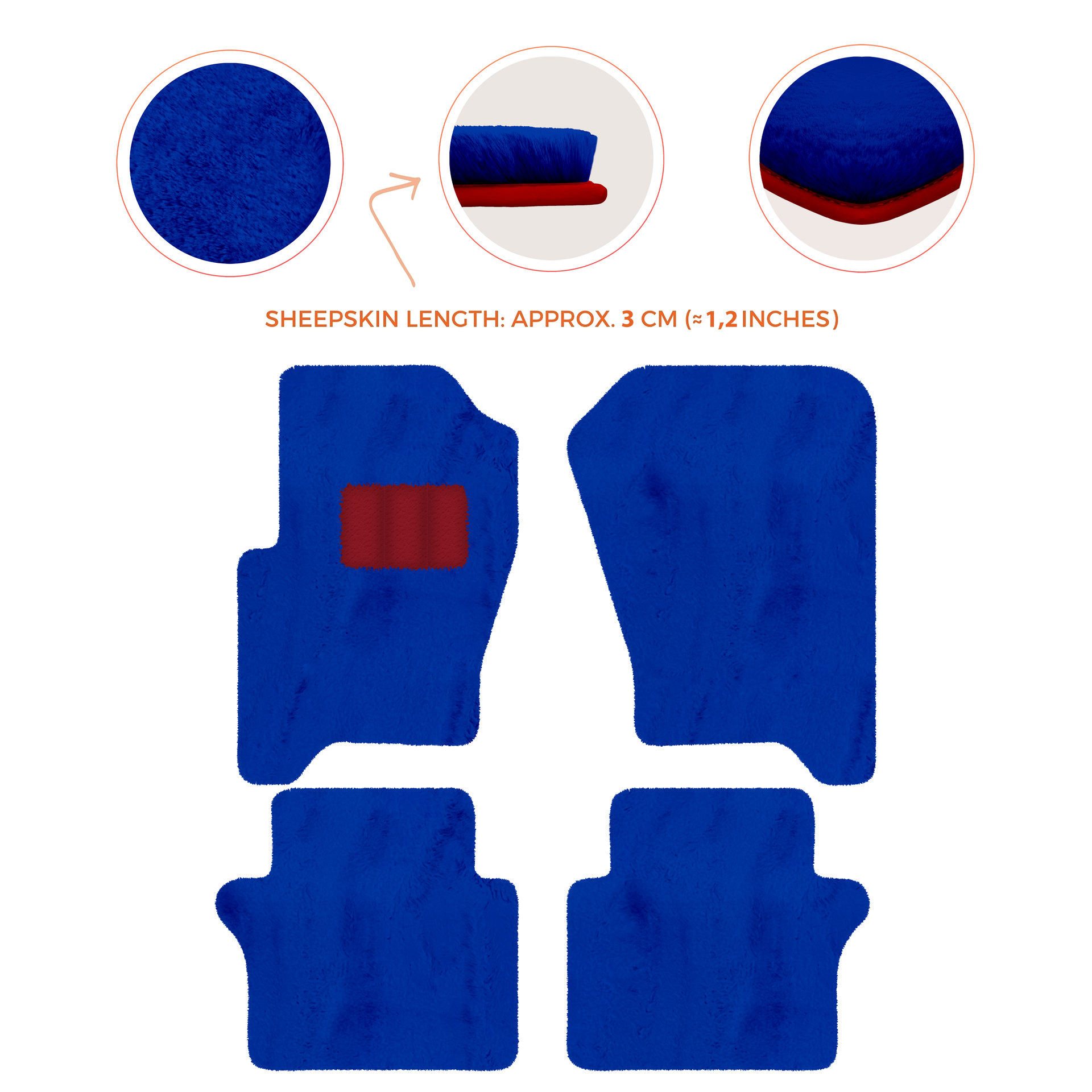 Luxury Sheepskin Floor Mats for Your Range Rover Sport 2005-2010