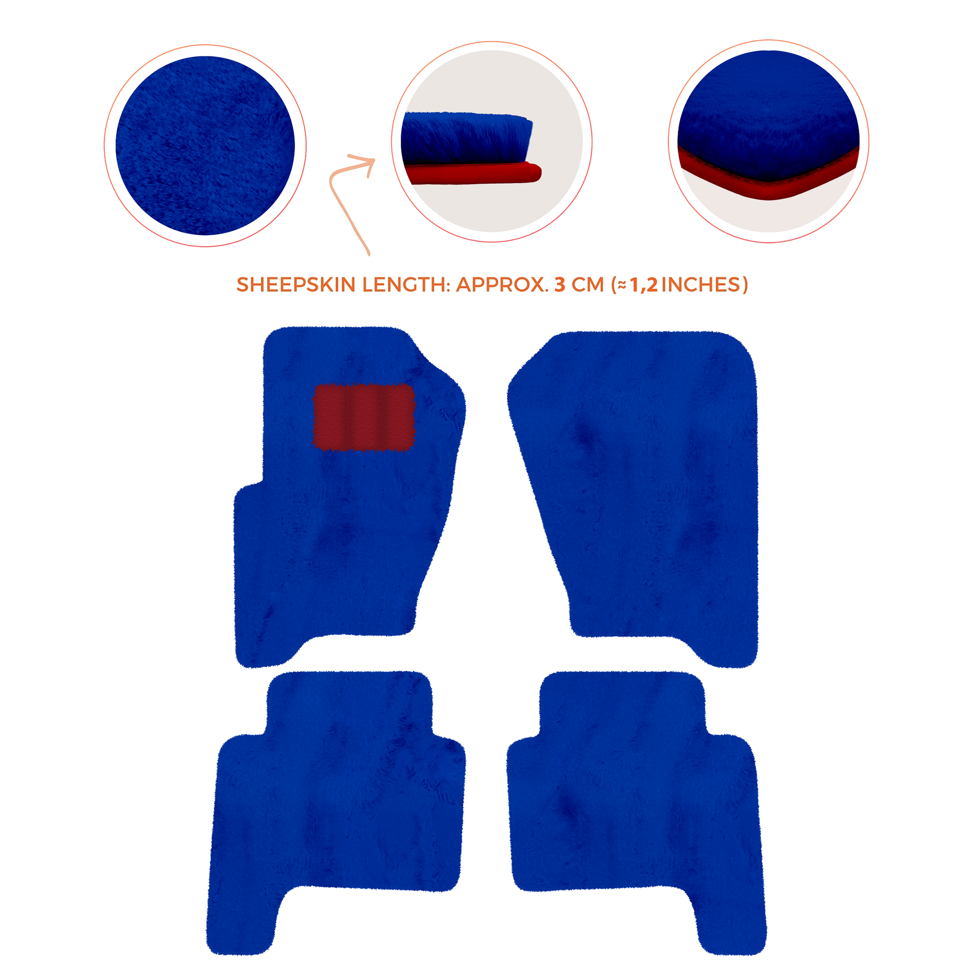 Luxury Sheepskin Floor Mats for Land Rover Discovery (2017-2026)