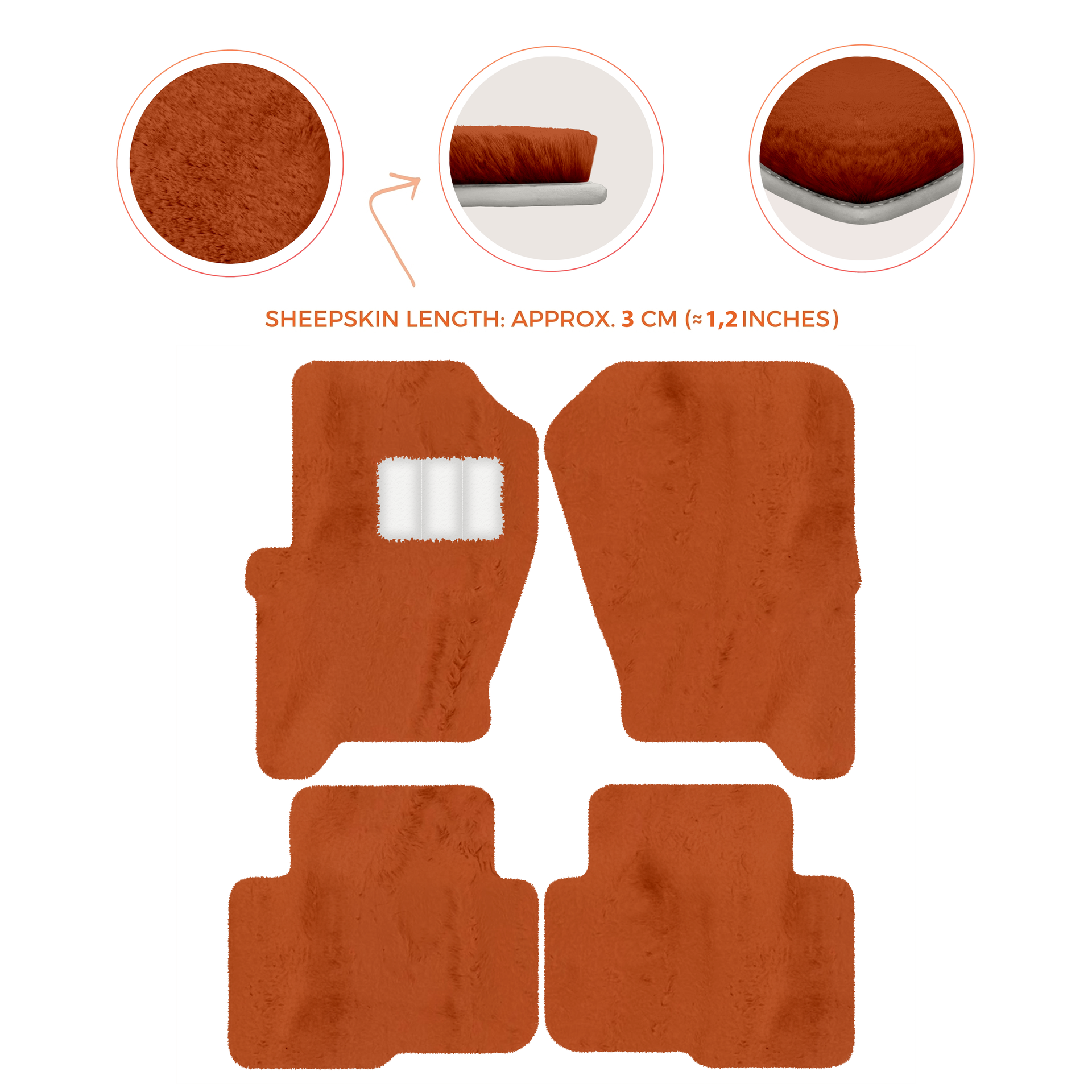 Premium Sheepskin Floor Mats for Land Rover Freelander (2007-2012)