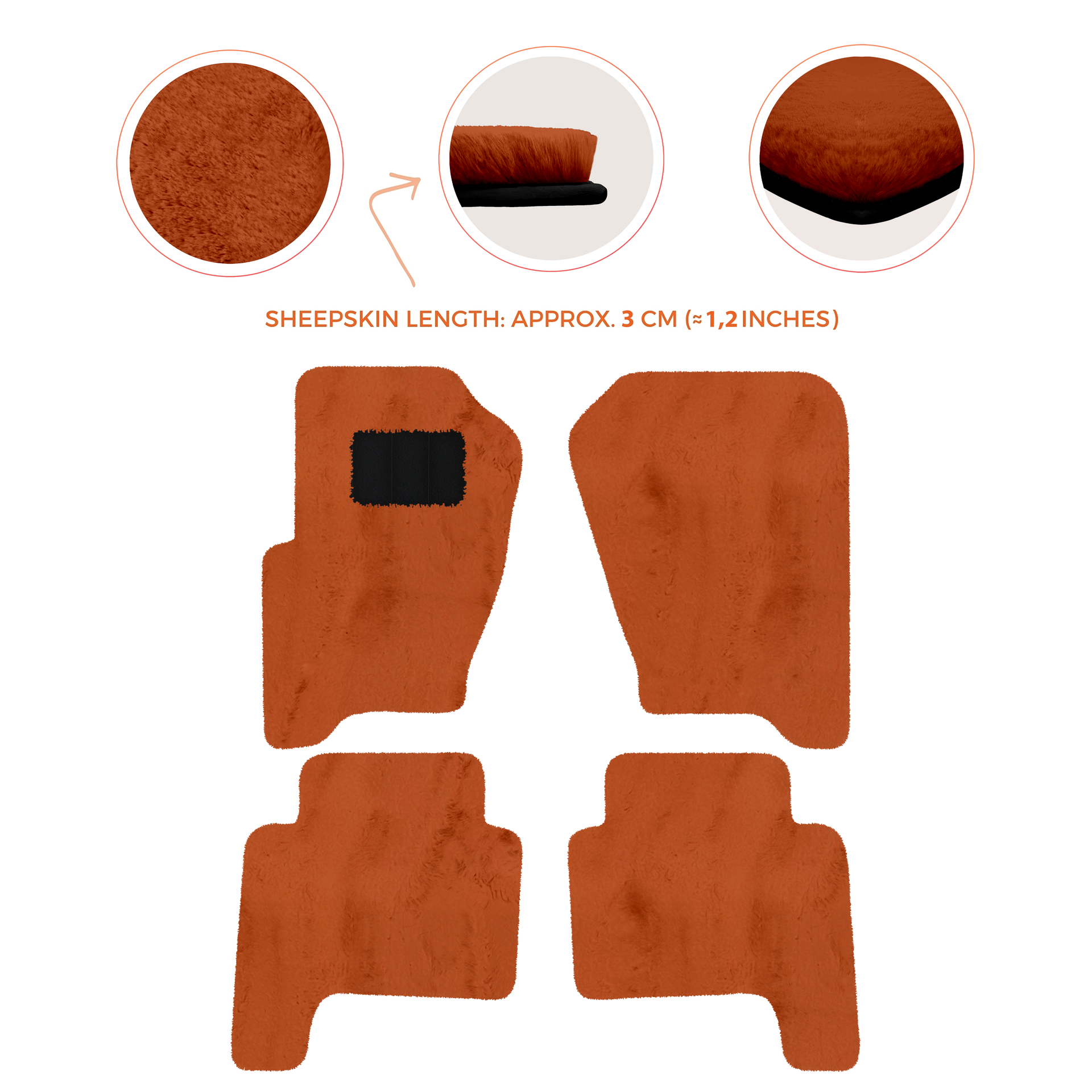 Luxury Sheepskin Floor Mats for Land Rover Discovery (2017-2026)